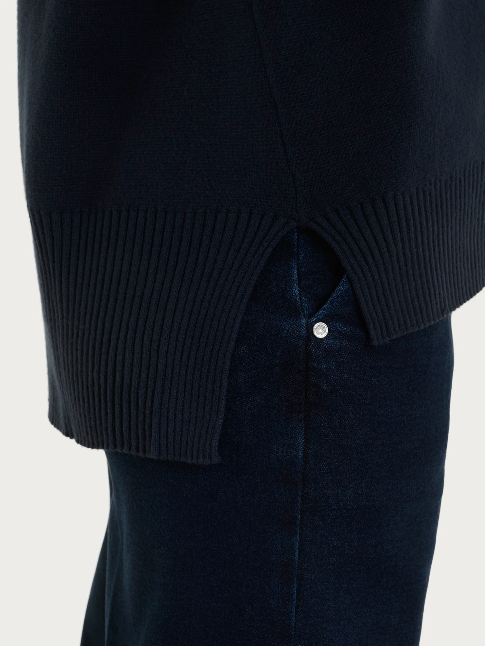 Cardigan con zip asimmetrico in Super soft - Bleu - Image 3