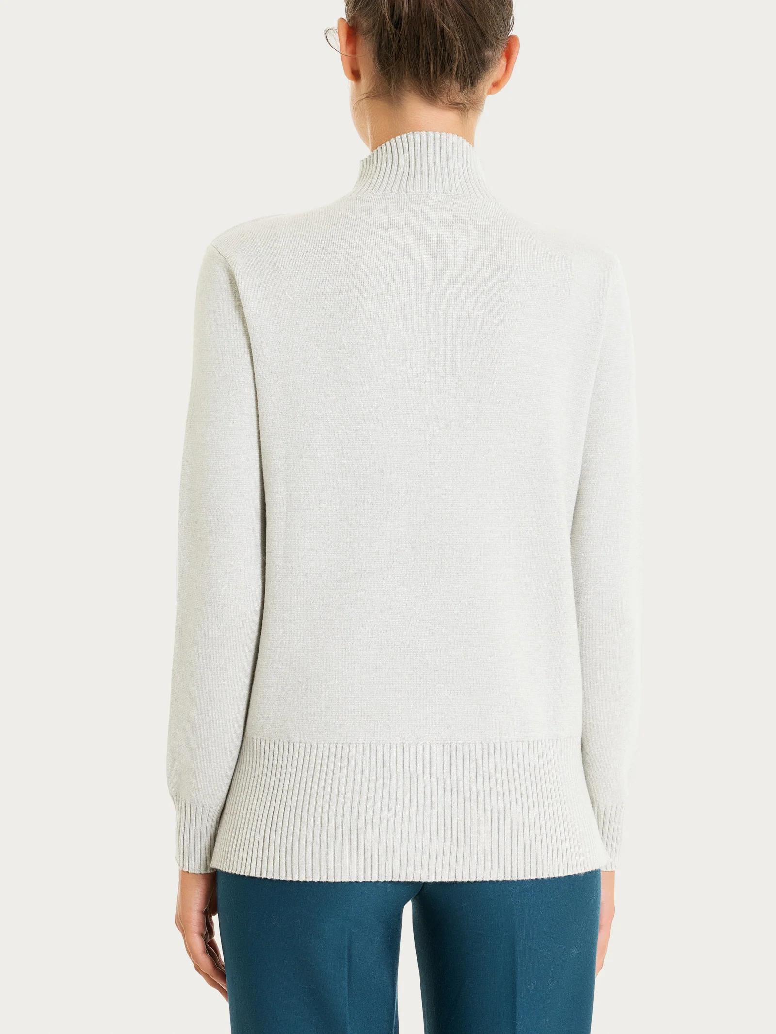 Cardigan con zip asimmetrico in Super soft - CHAMPIGNON MEL. - Image 2