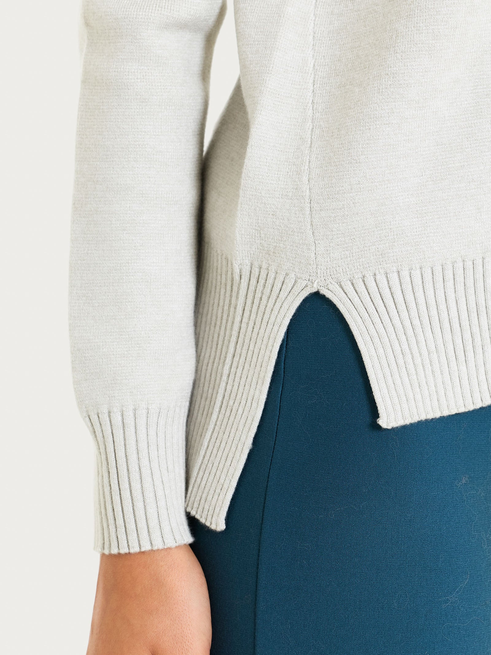 Cardigan con zip asimmetrico in Super soft - CHAMPIGNON MEL. - Image 3