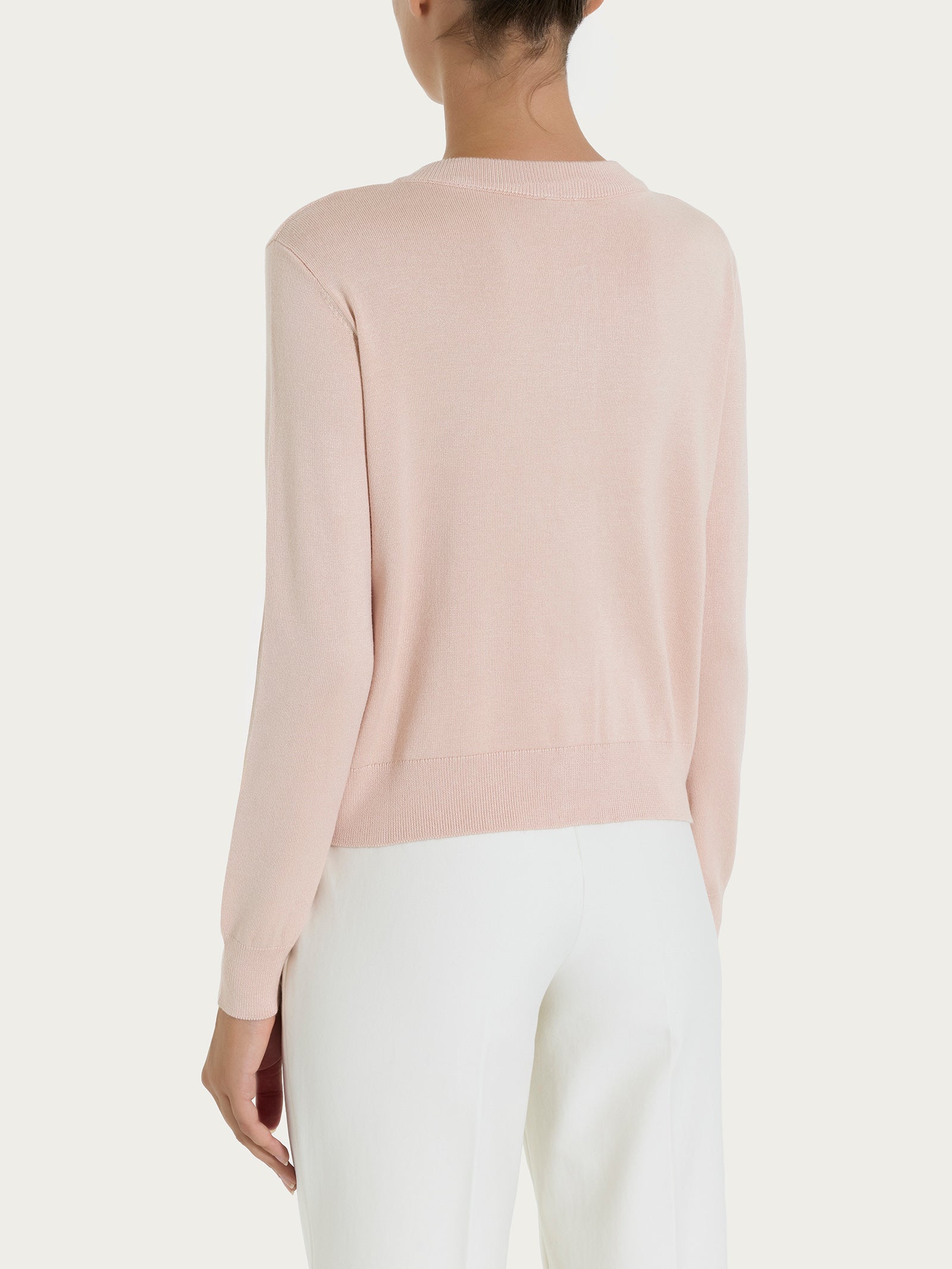 Cardigan corto con bottoni Four Seasons - Cameo Rose - Image 2