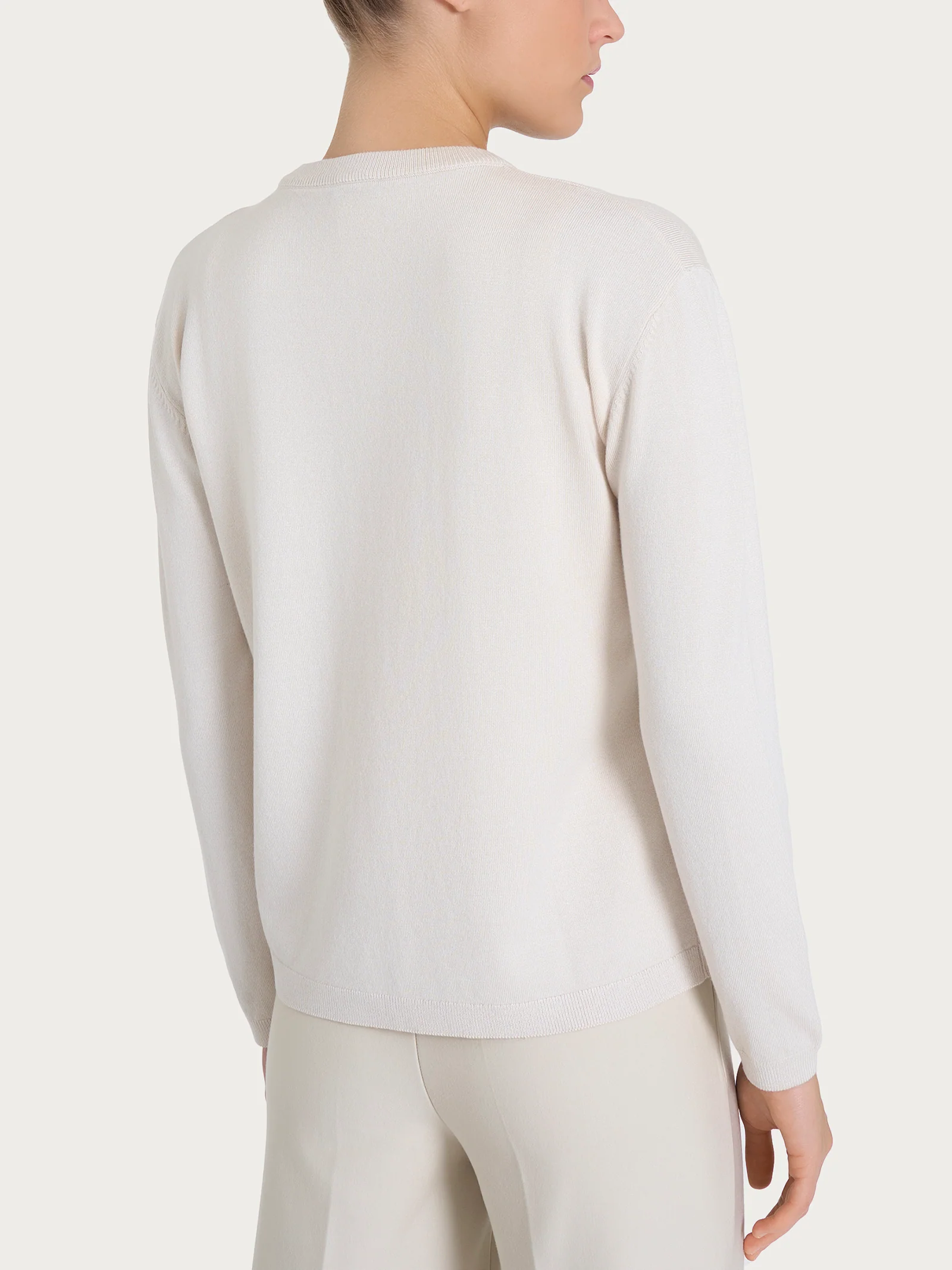 Cardigan corto con due bottoni Four Seasons - Champignon - Image 2