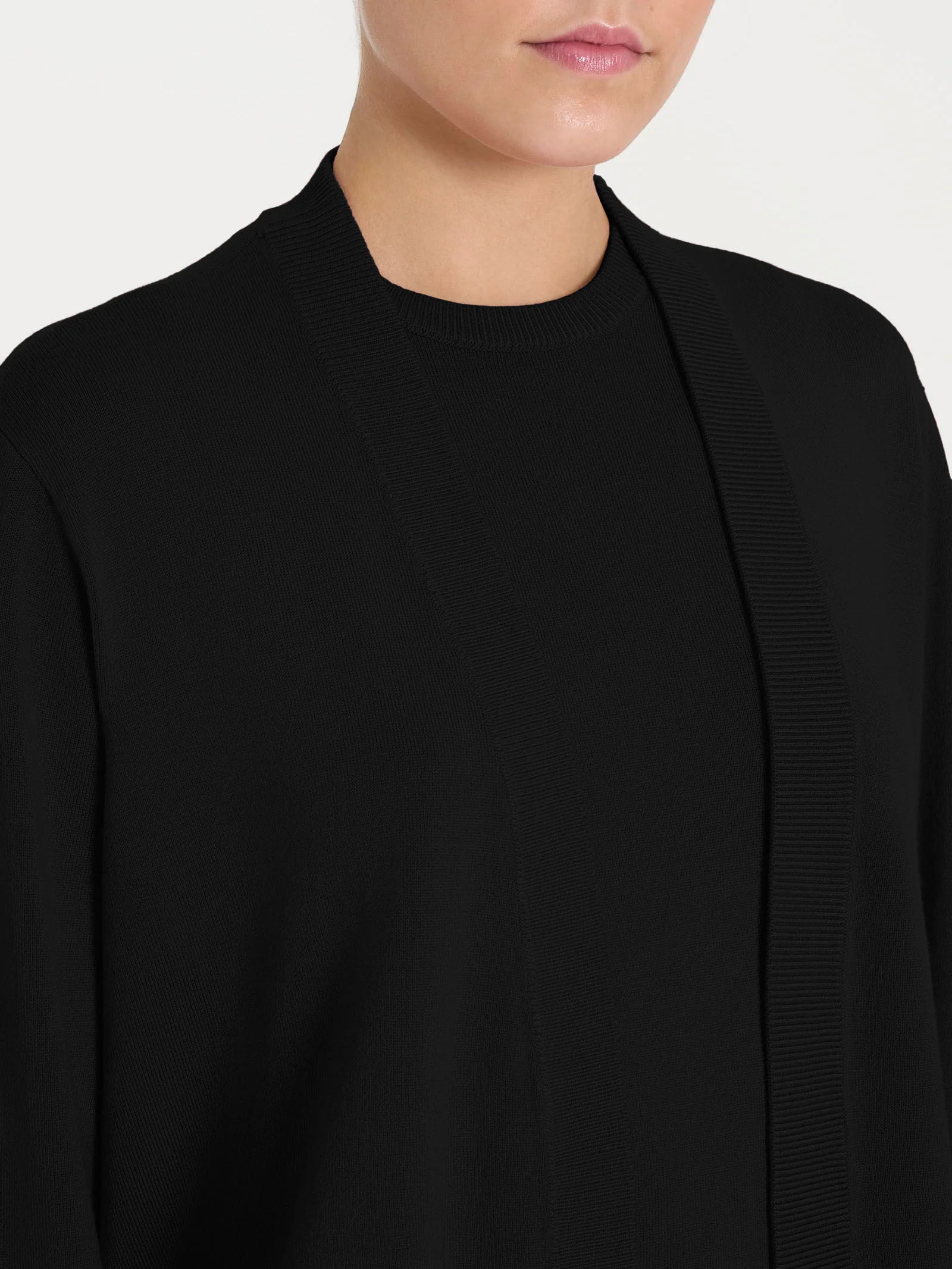 Cardigan corto Four Seasons - Nero - Image 3