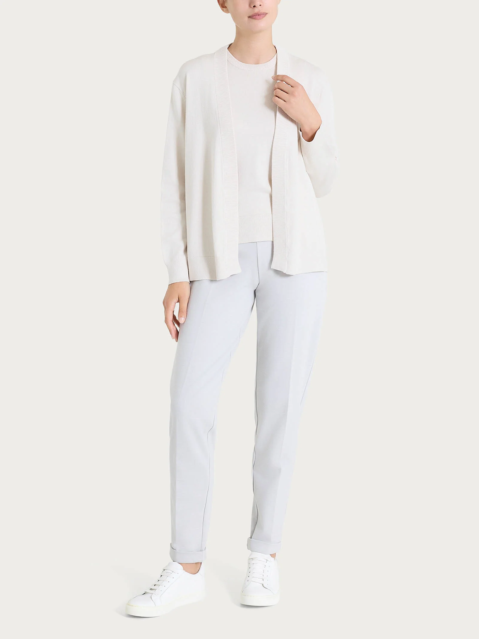 Cardigan corto Four Seasons - Champignon - Image 4