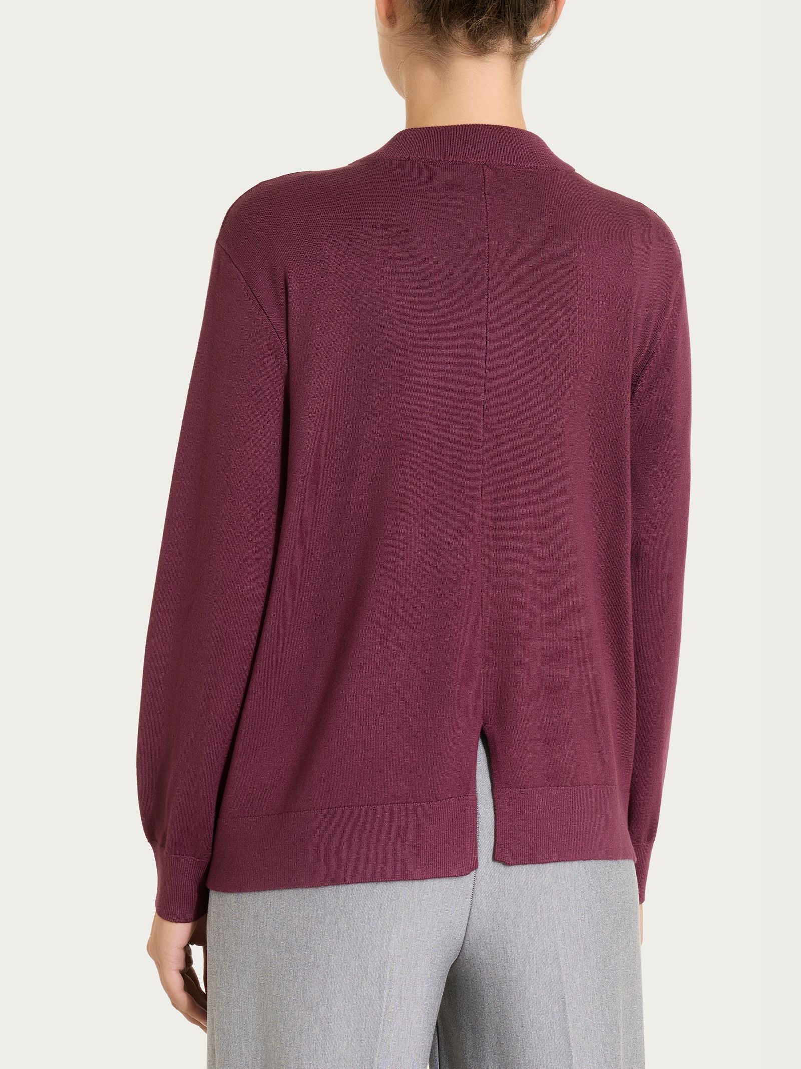 Cardigan corto Four Seasons - Fig - Image 4