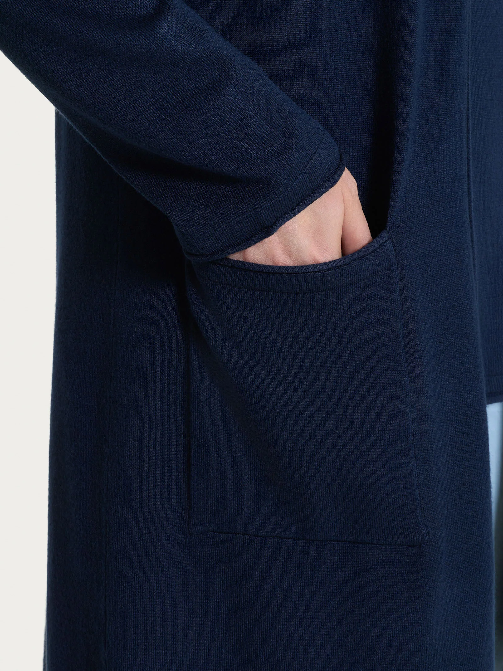 Cardigan lungo aperto in Summertime - Bleu - Image 3