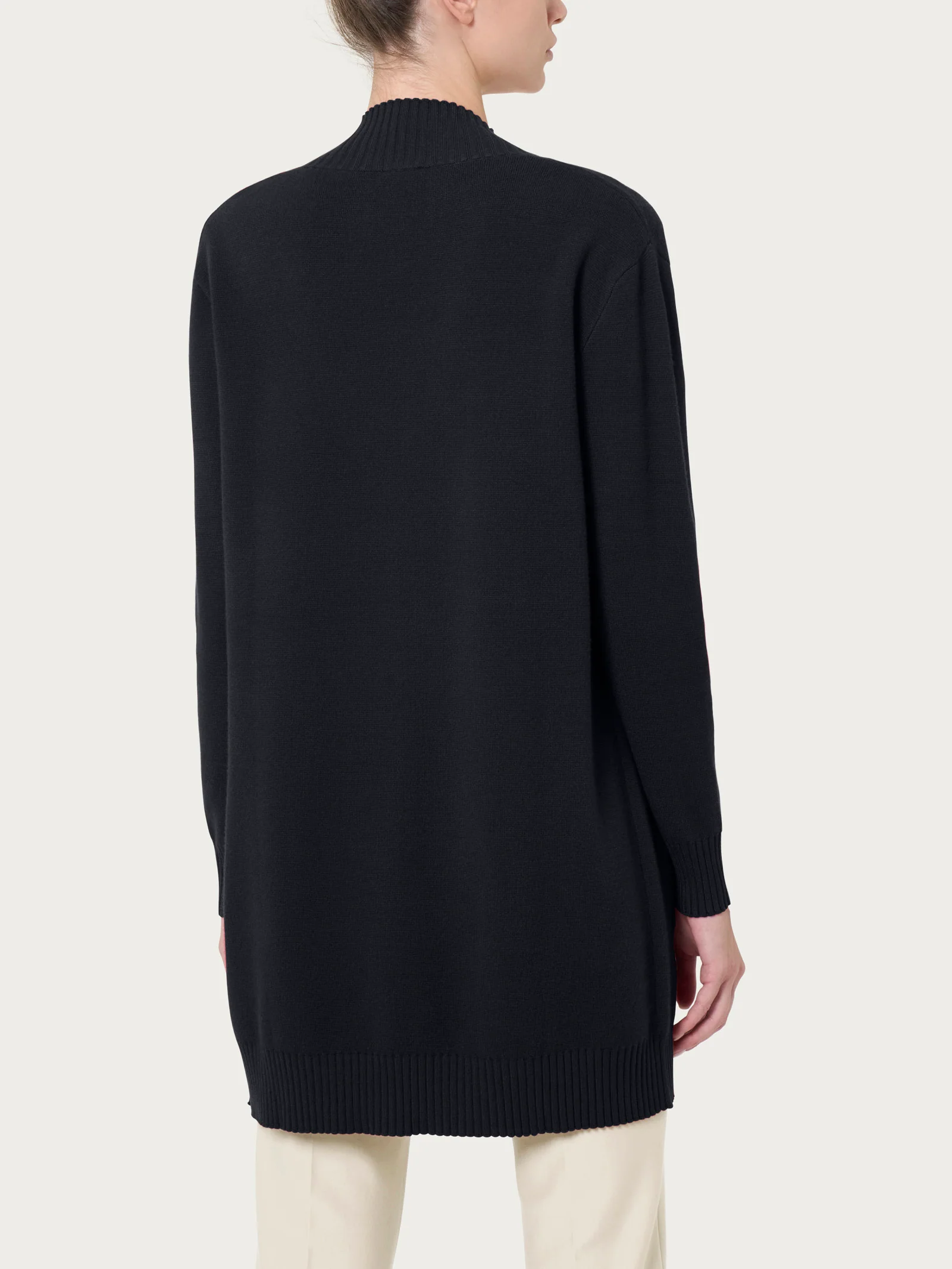 Cardigan lungo aperto in Super Soft - Nero - Image 2