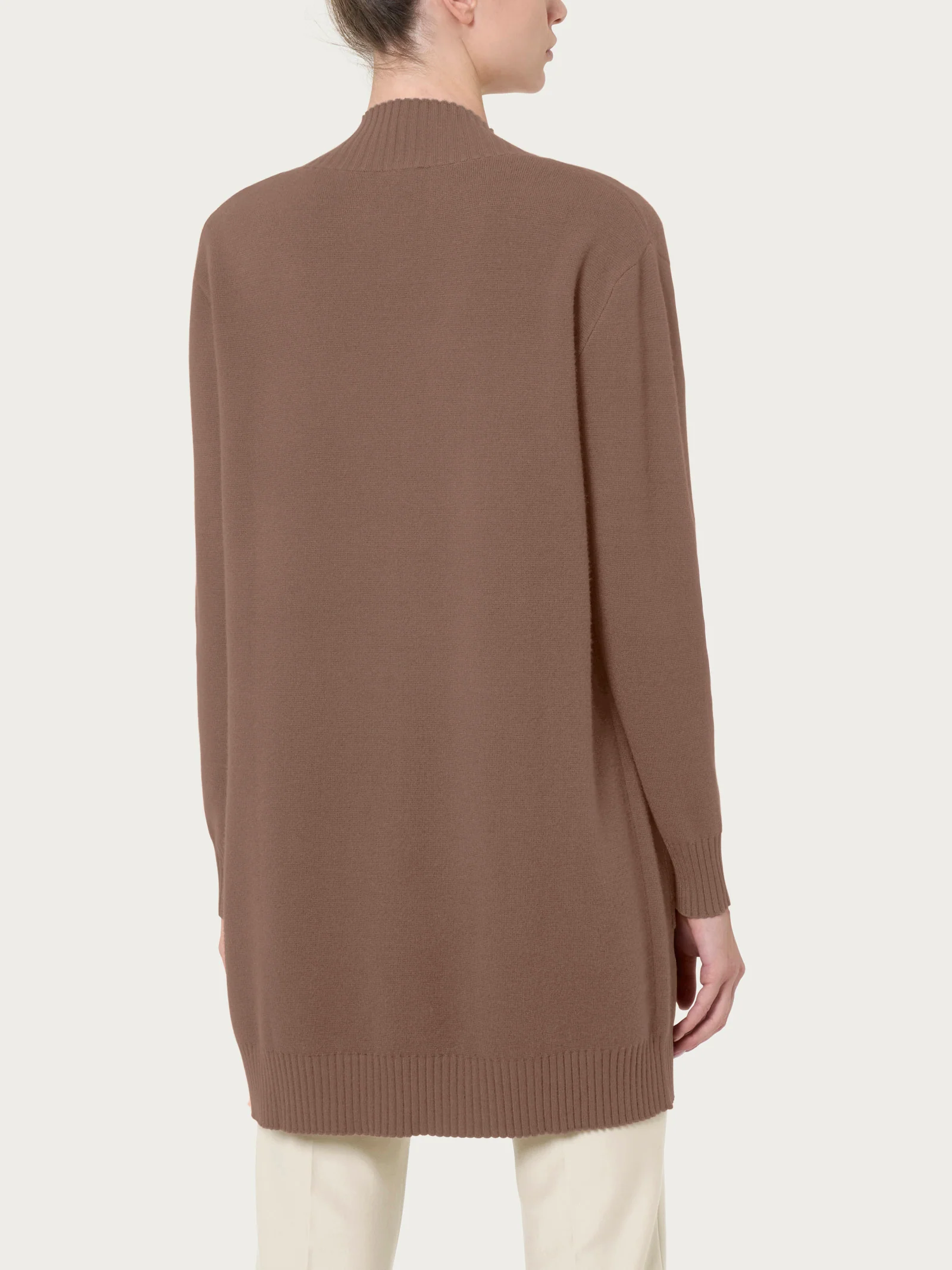 Cardigan lungo aperto in Super Soft  - Pine Bark - Image 2