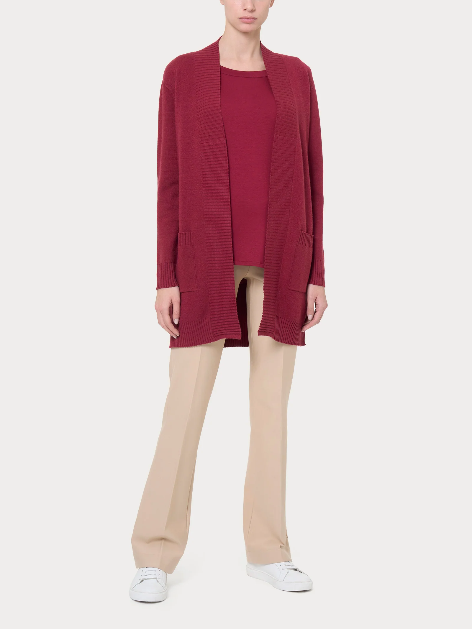 Cardigan lungo aperto in Super Soft  - Pine Bark - Image 3