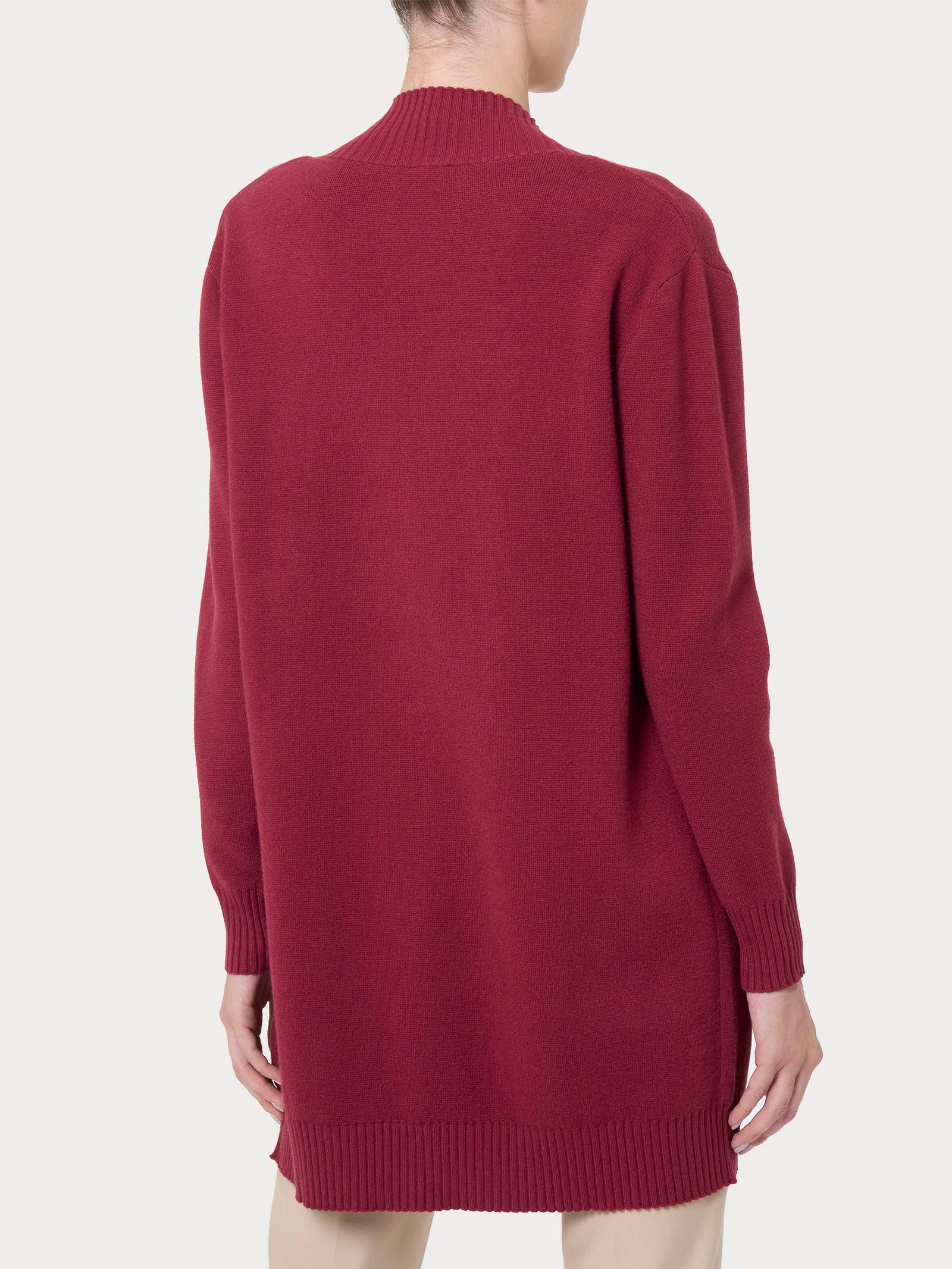 Cardigan lungo aperto in Super Soft  - Tibetan Red - Image 2