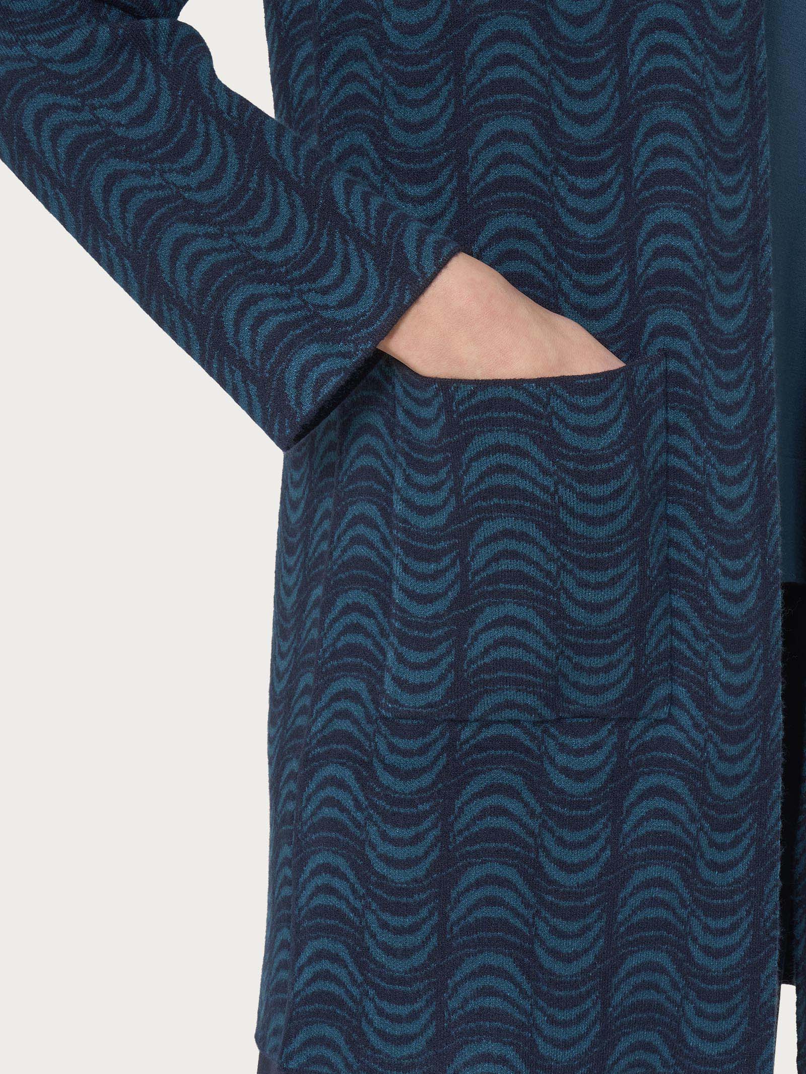 Cardigan lungo aperto in Super Soft - Fant. Reflecting Pond - Image 3