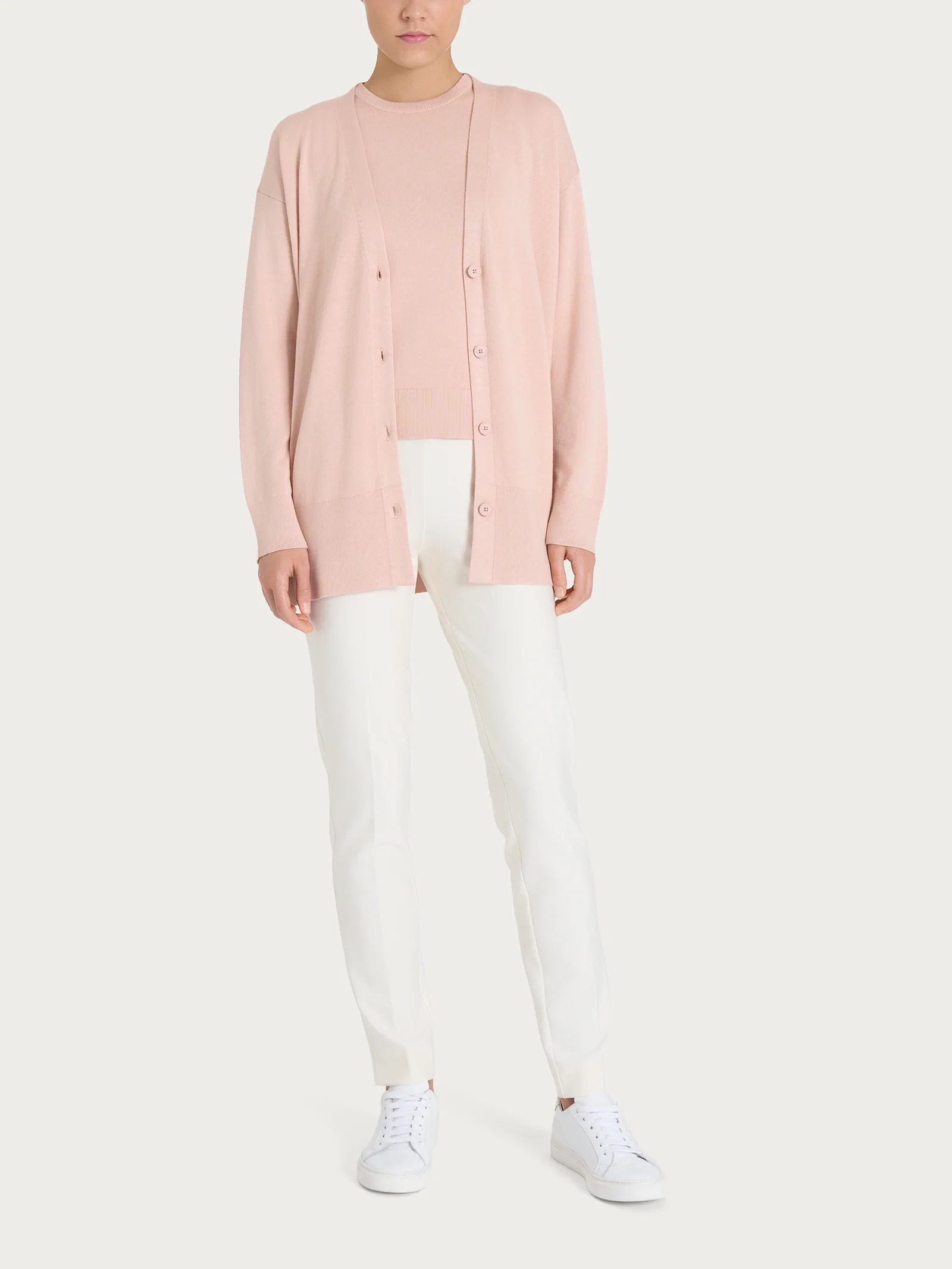 Cardigan over con bottoni Four Seasons - Cameo Rose - Image 4