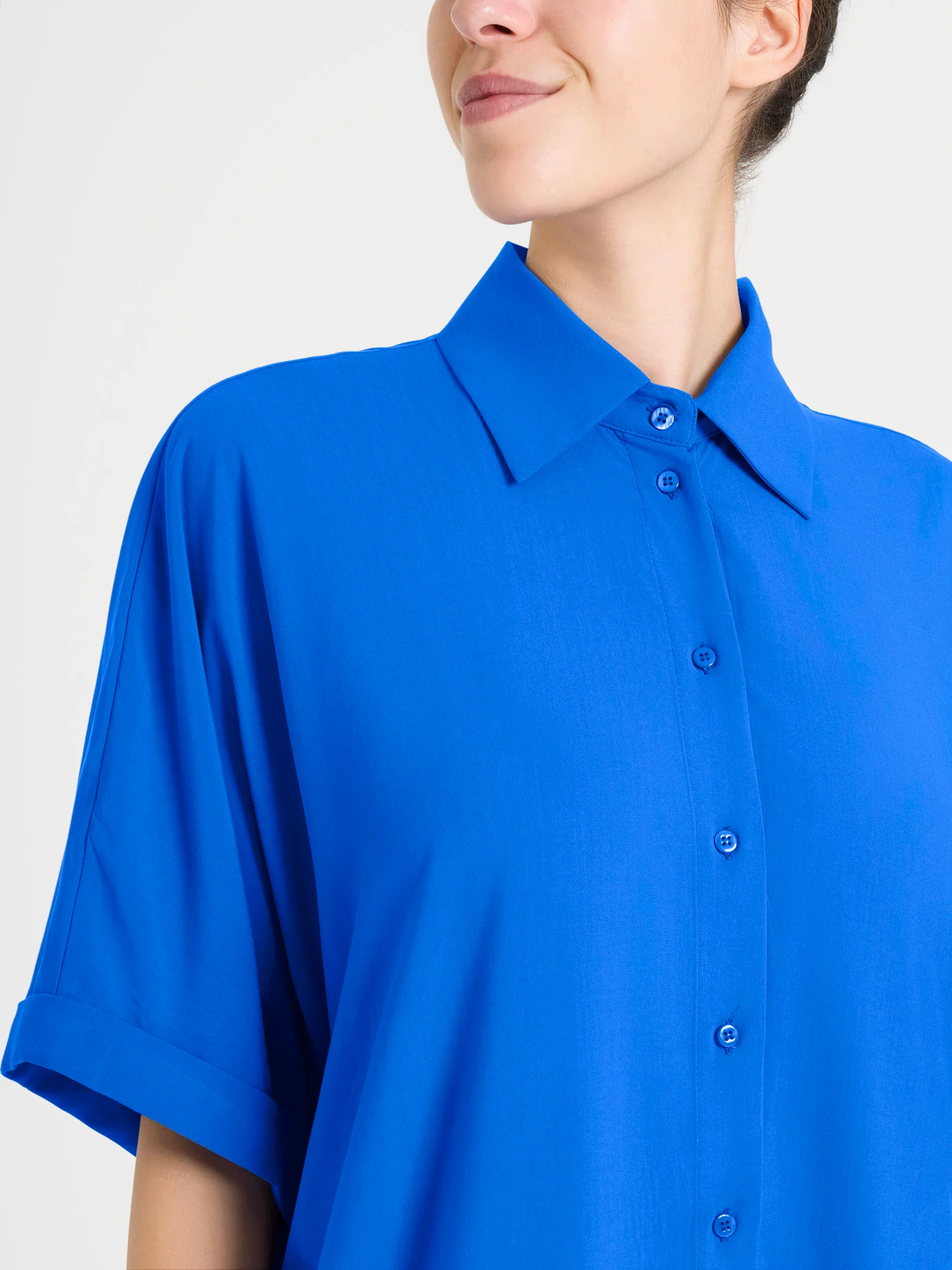 Chemisier con manica kimono in EcoSeta - Surf the Web - Image 3