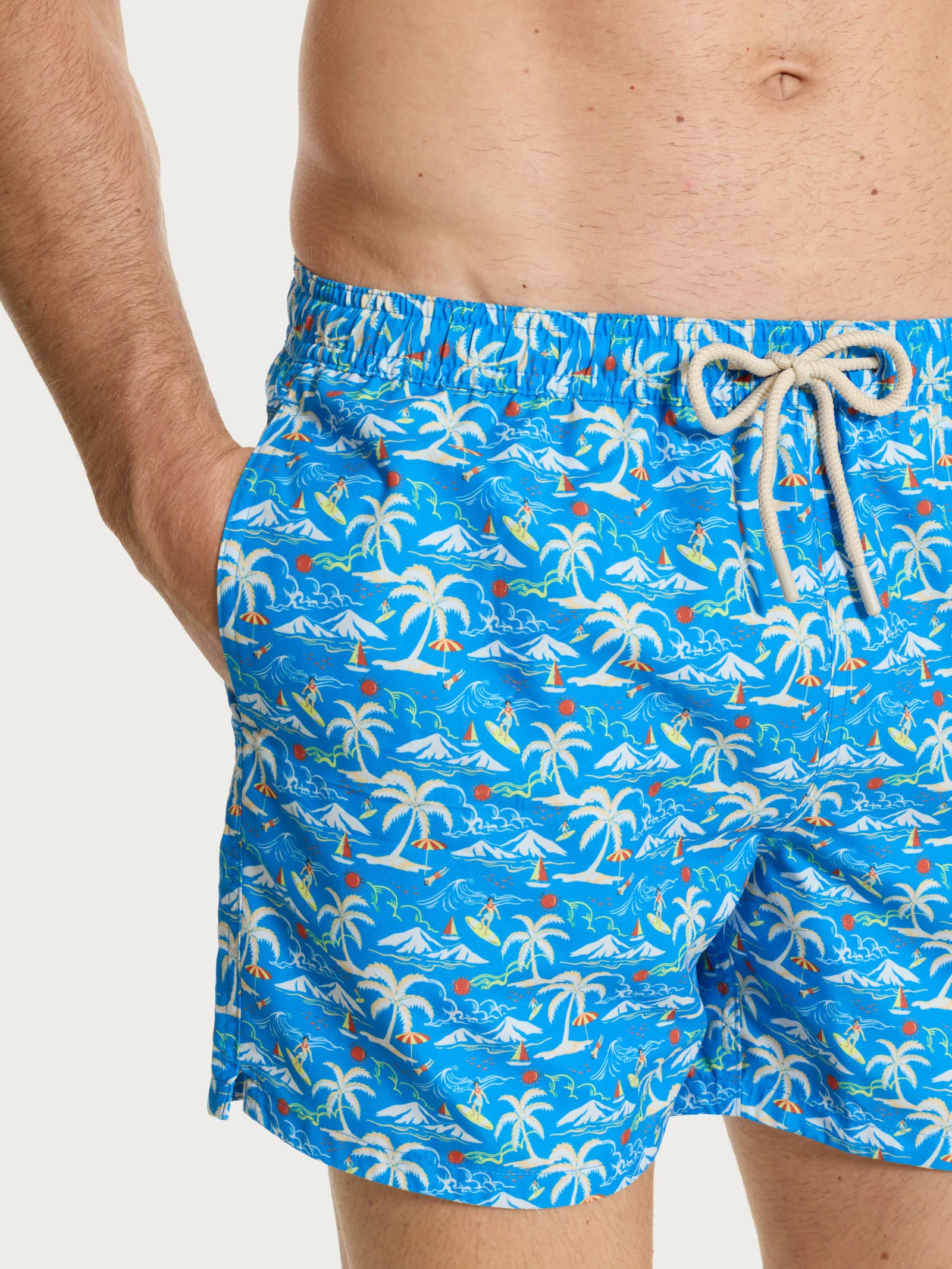 Costume Boxer da mare in fantasia - Fant. Ibiza Blue Palme - Image 3