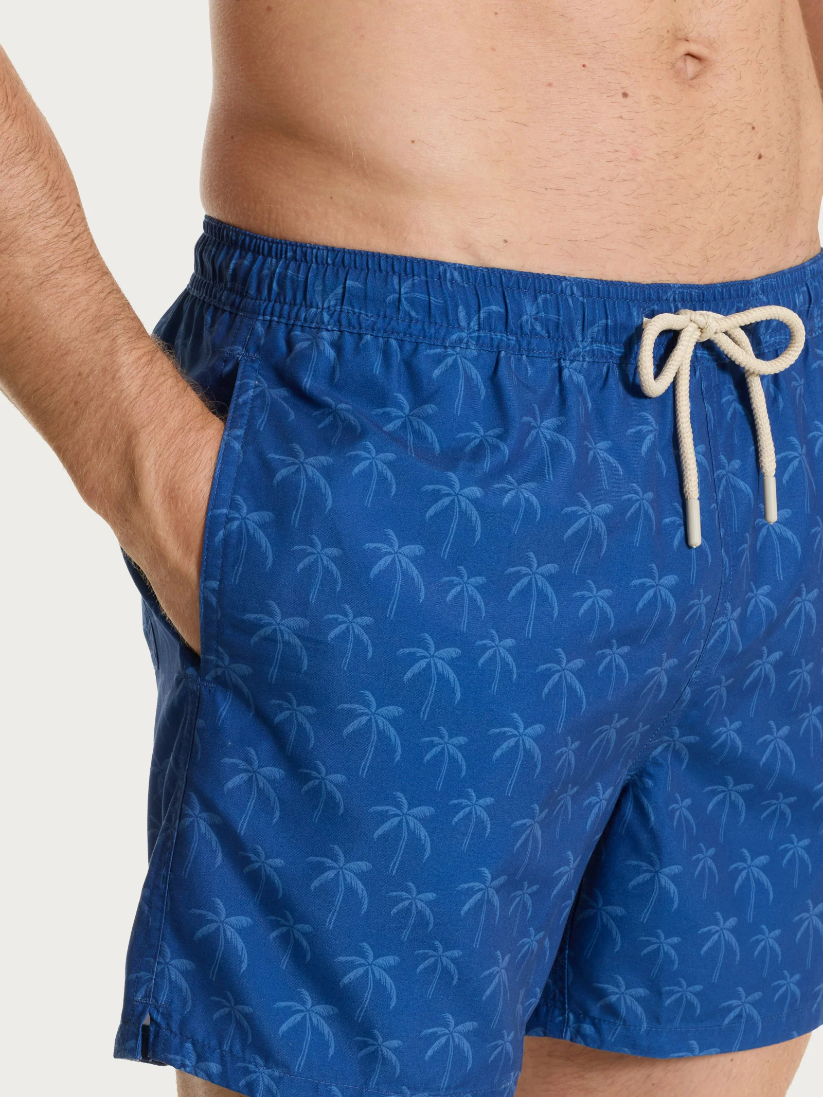 Costume Boxer da mare in fantasia - Fant. Navy Peony Palme - Image 3