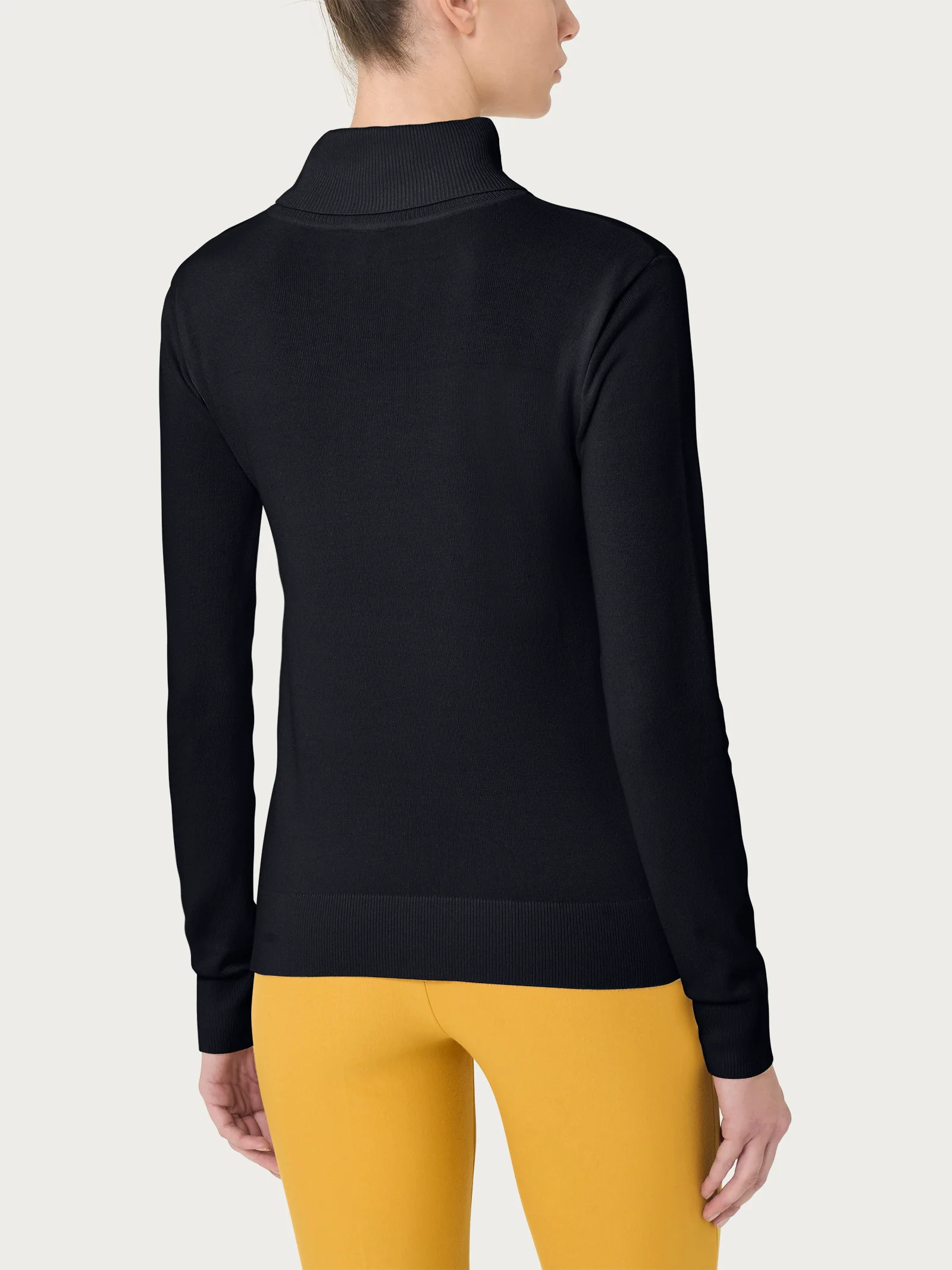 Dolcevita a maglia unita Four Seasons - Nero - Image 2