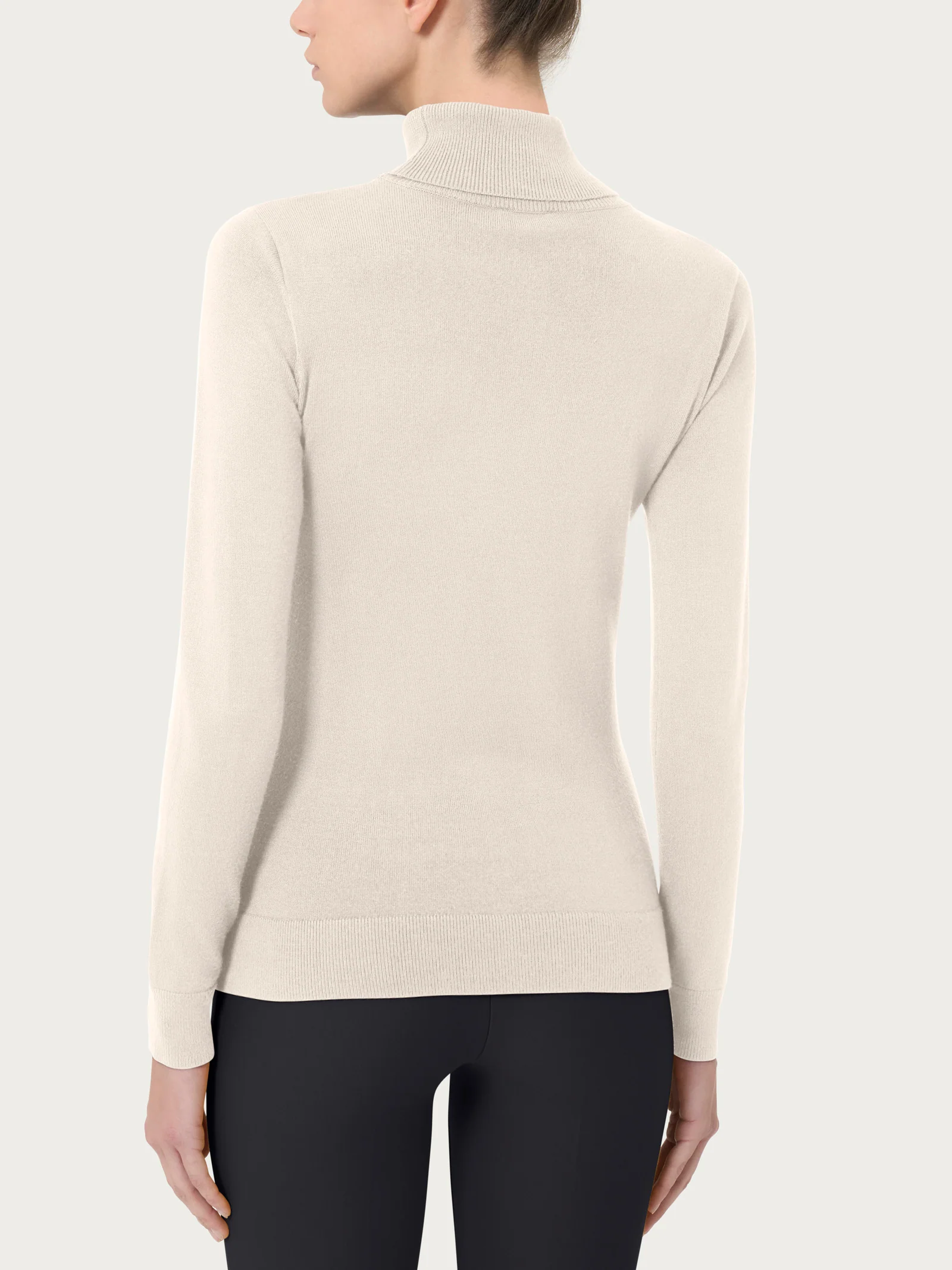 Dolcevita a maglia unita Four Seasons - Champignon - Image 2