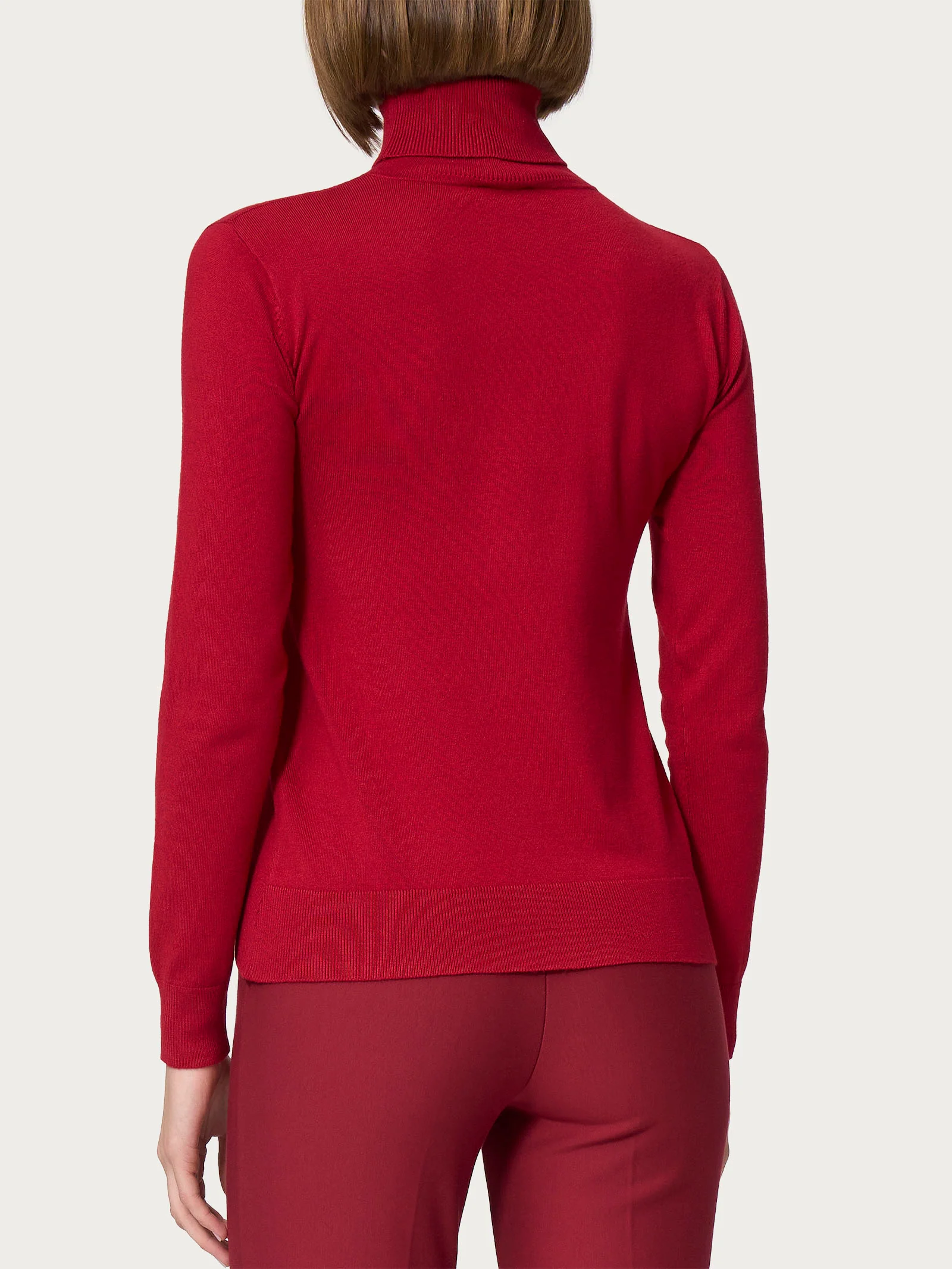 Dolcevita a maglia unita Four Seasons - Tibetan Red - Image 2