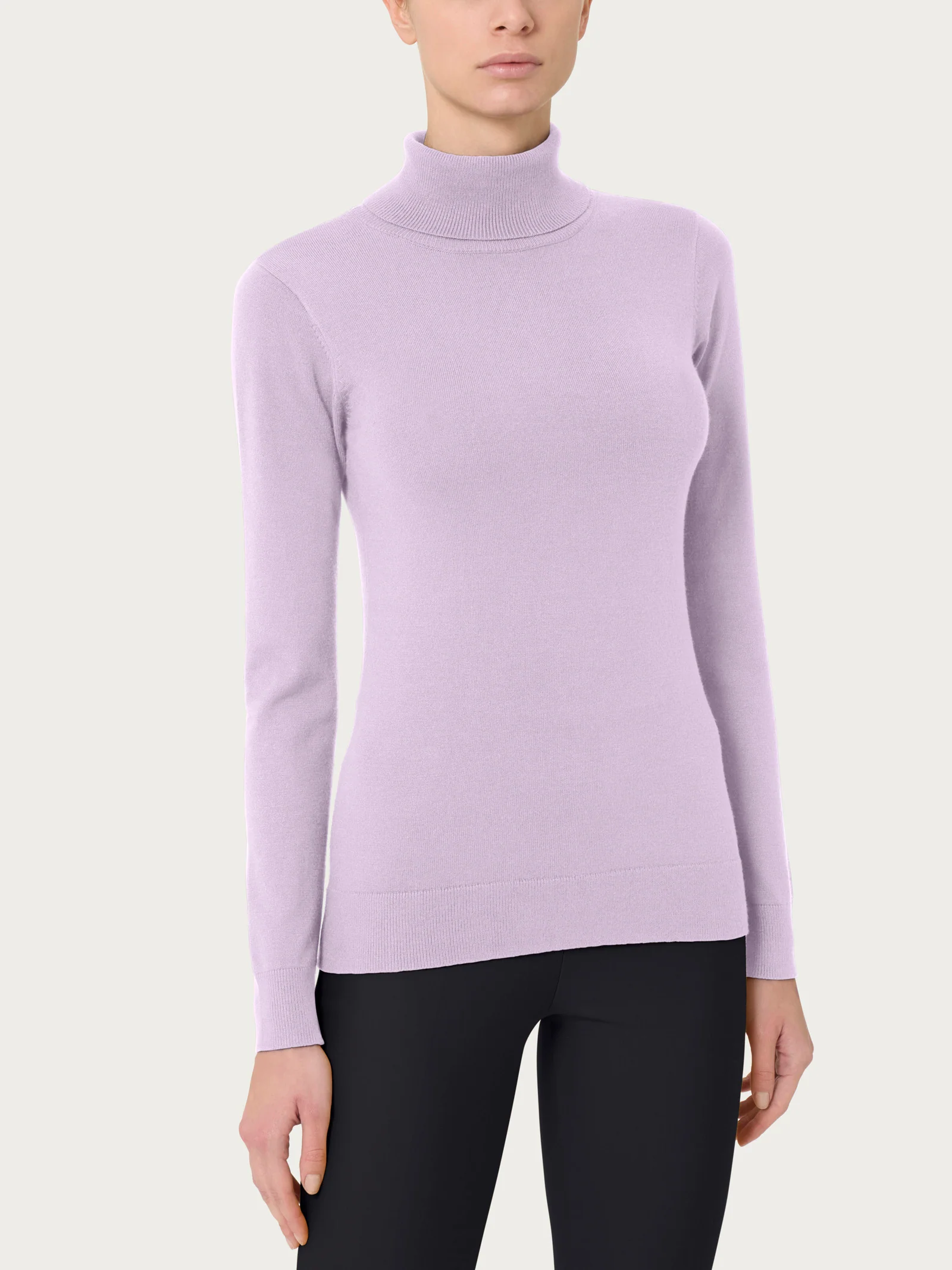 Dolcevita a maglia unita Four Seasons - Orchid Petal