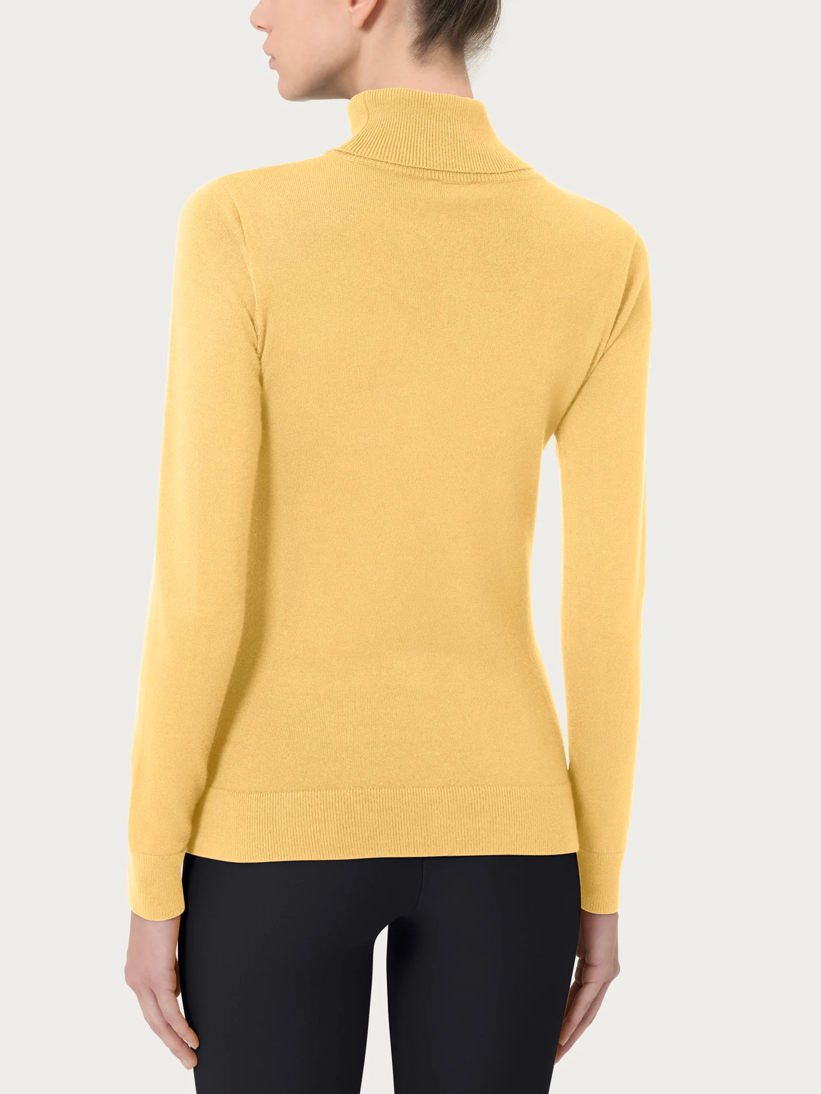 Dolcevita a maglia unita Four Seasons - Misted Yellow - Image 2