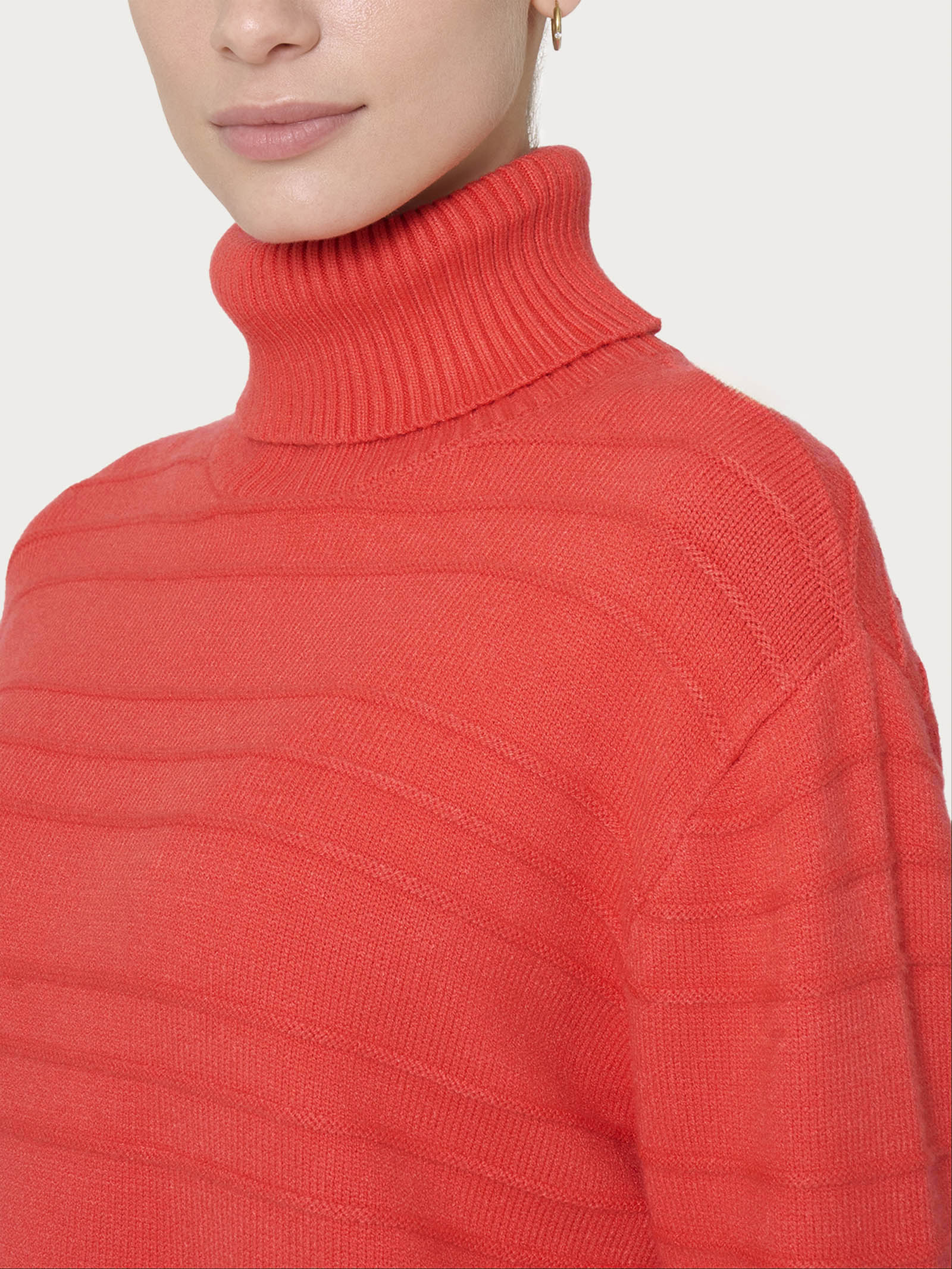 Dolcevita a righe in Super Soft - Cayenne - Image 3