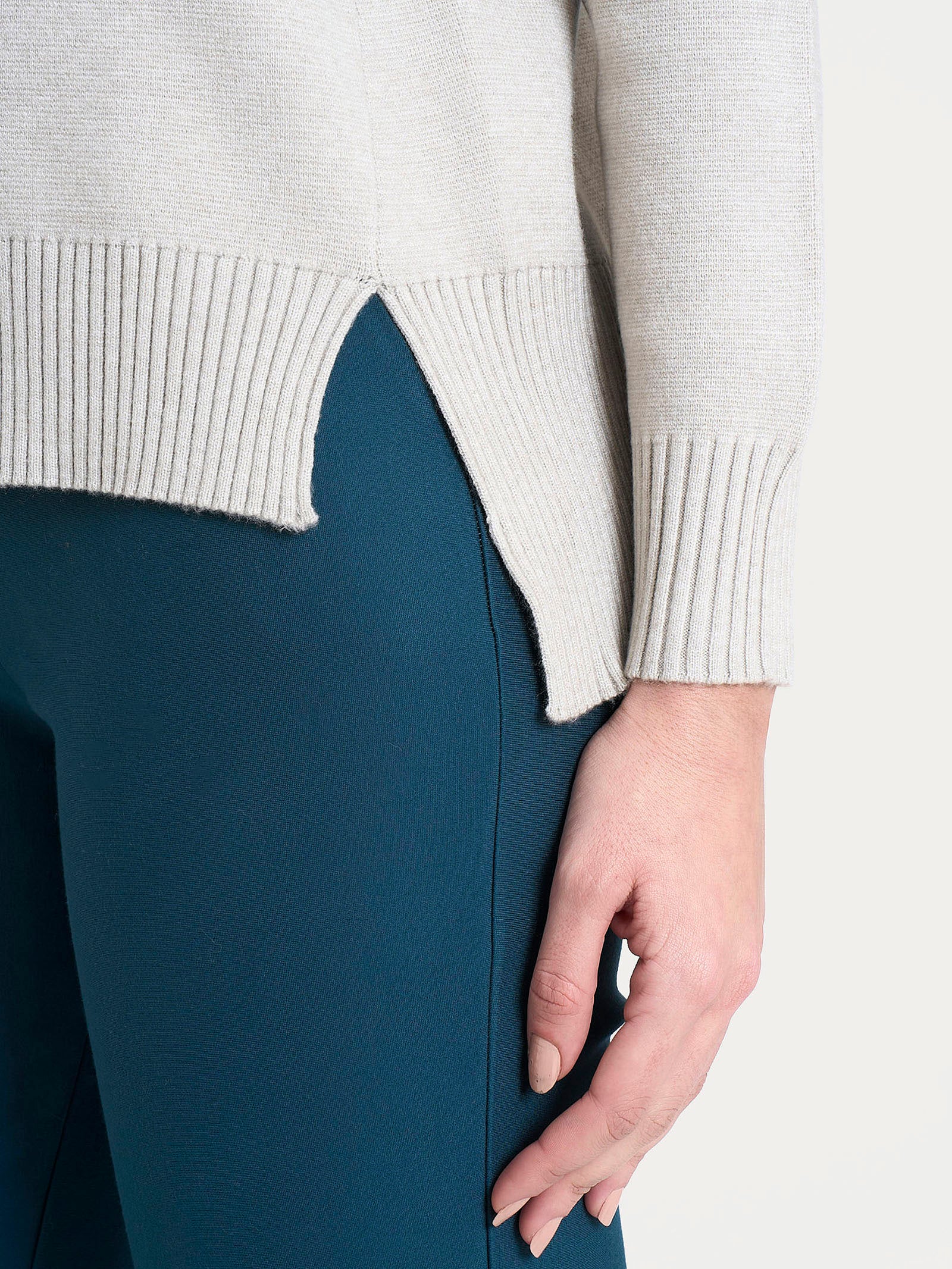 Dolcevita asimmetrico in Super Soft - CHAMPIGNON MEL. - Image 3