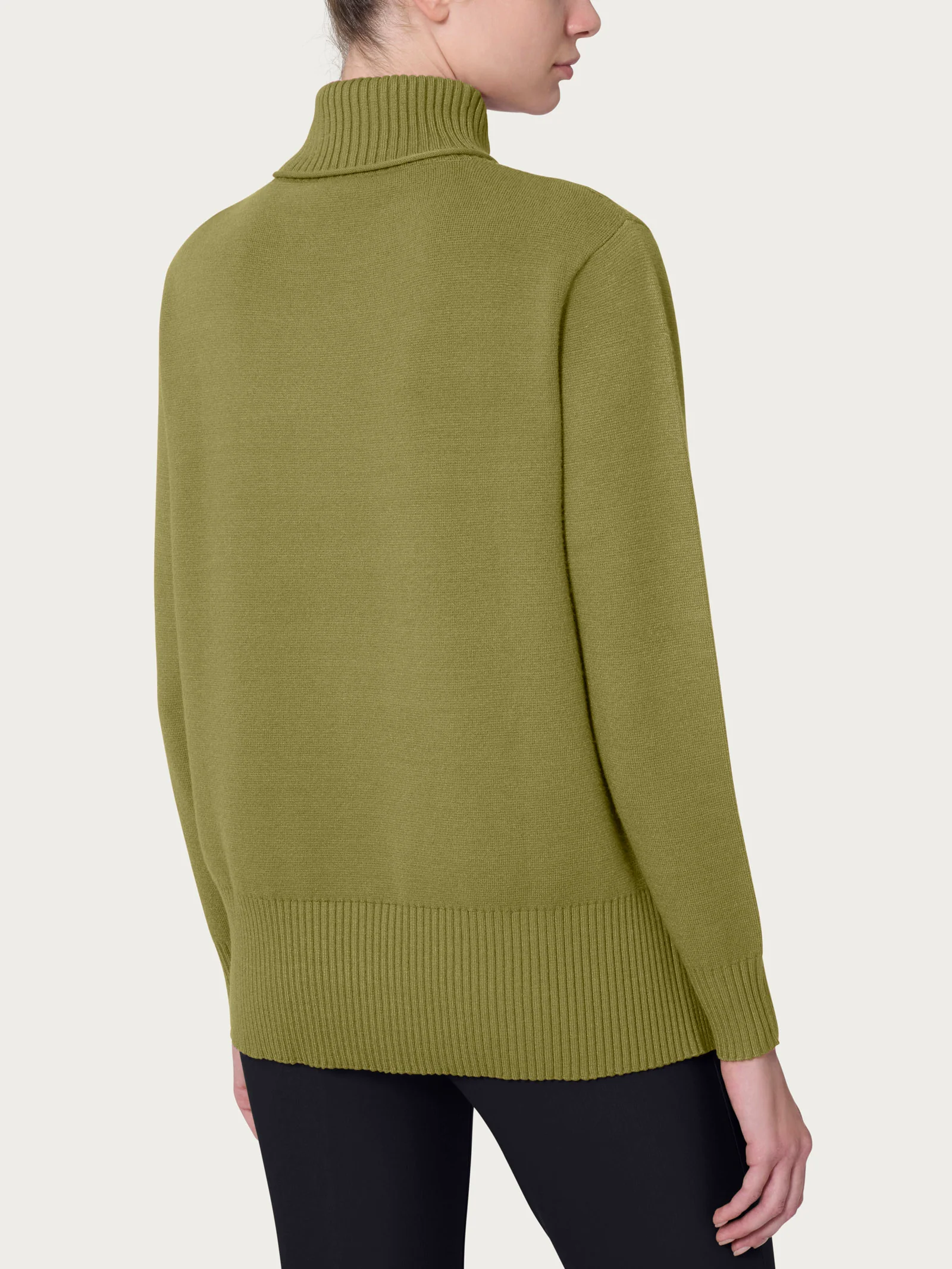Dolcevita asimmetrico in Super Soft - Sphagnum - Image 2