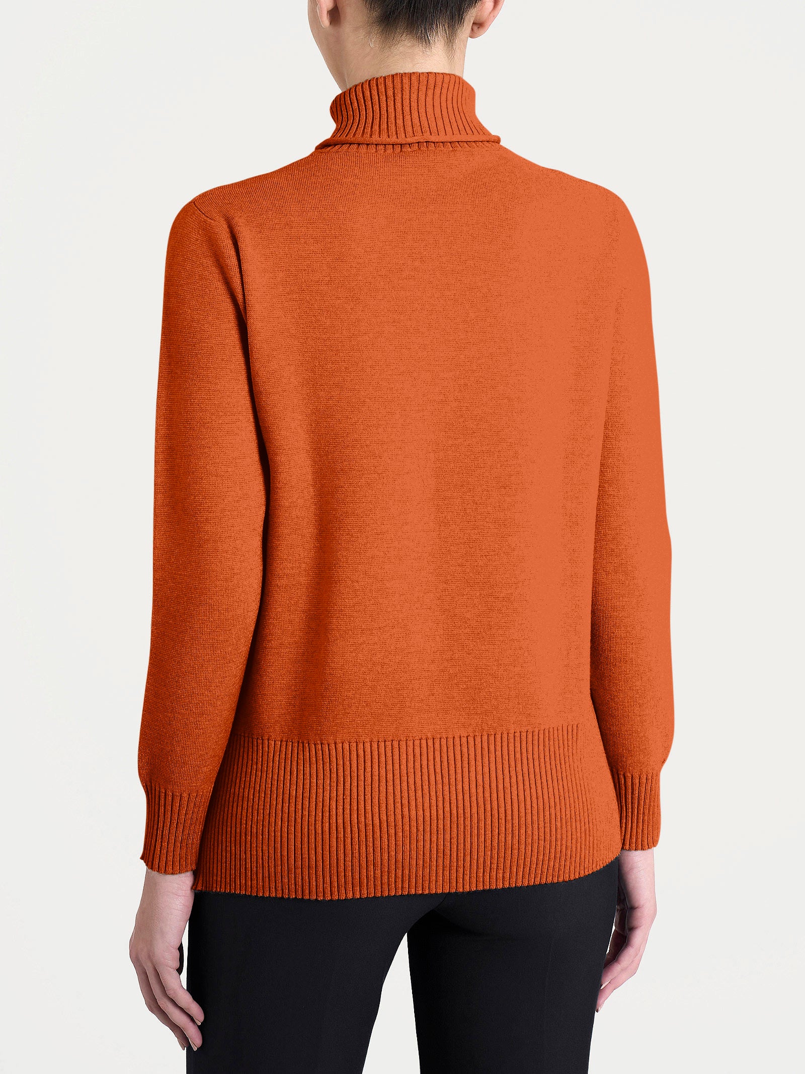 Dolcevita asimmetrico in Super Soft - Rust - Image 2