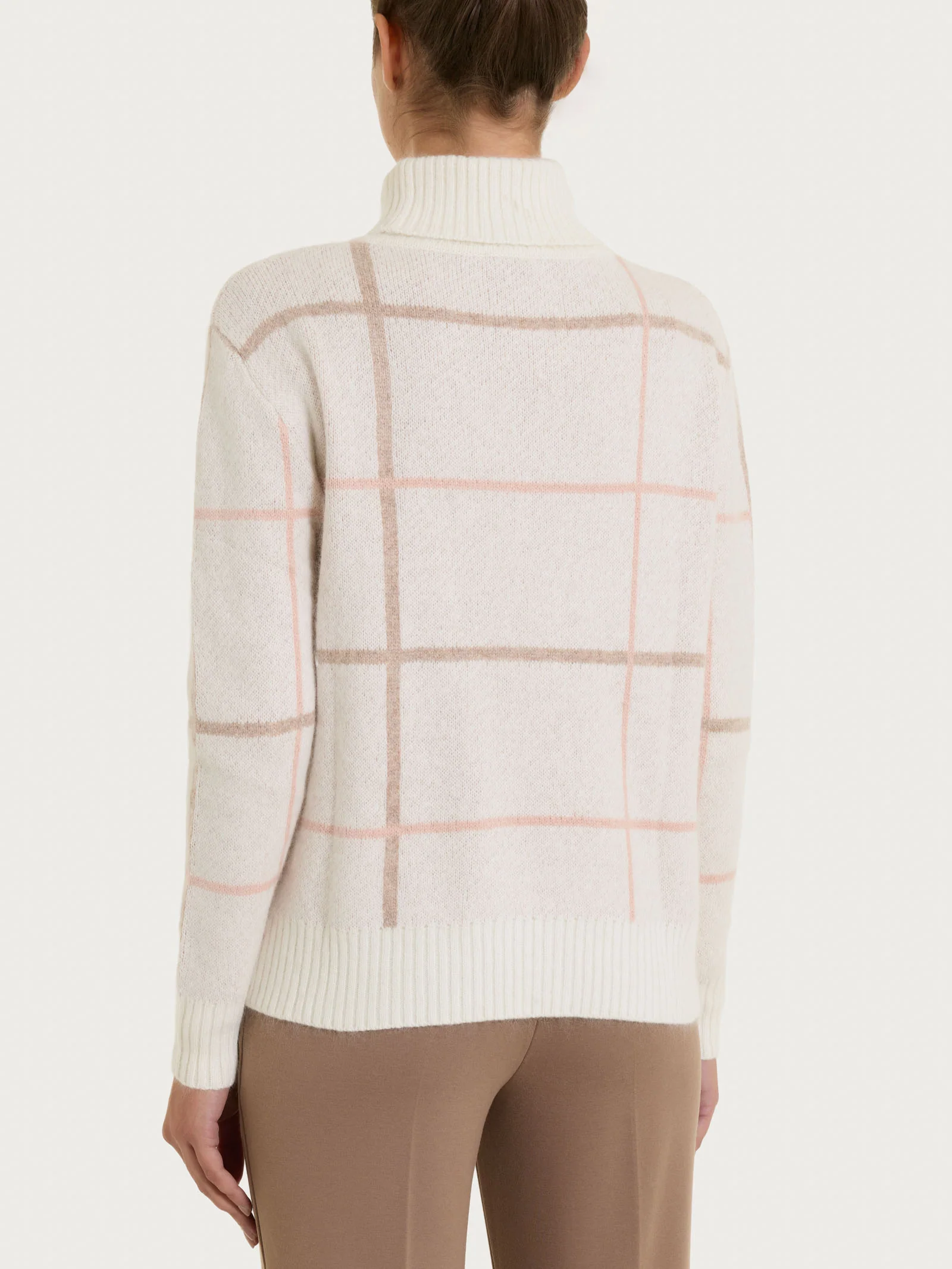 Dolcevita con check pattern in Natural Soft - Fant.Zenzero Mel. - Image 2