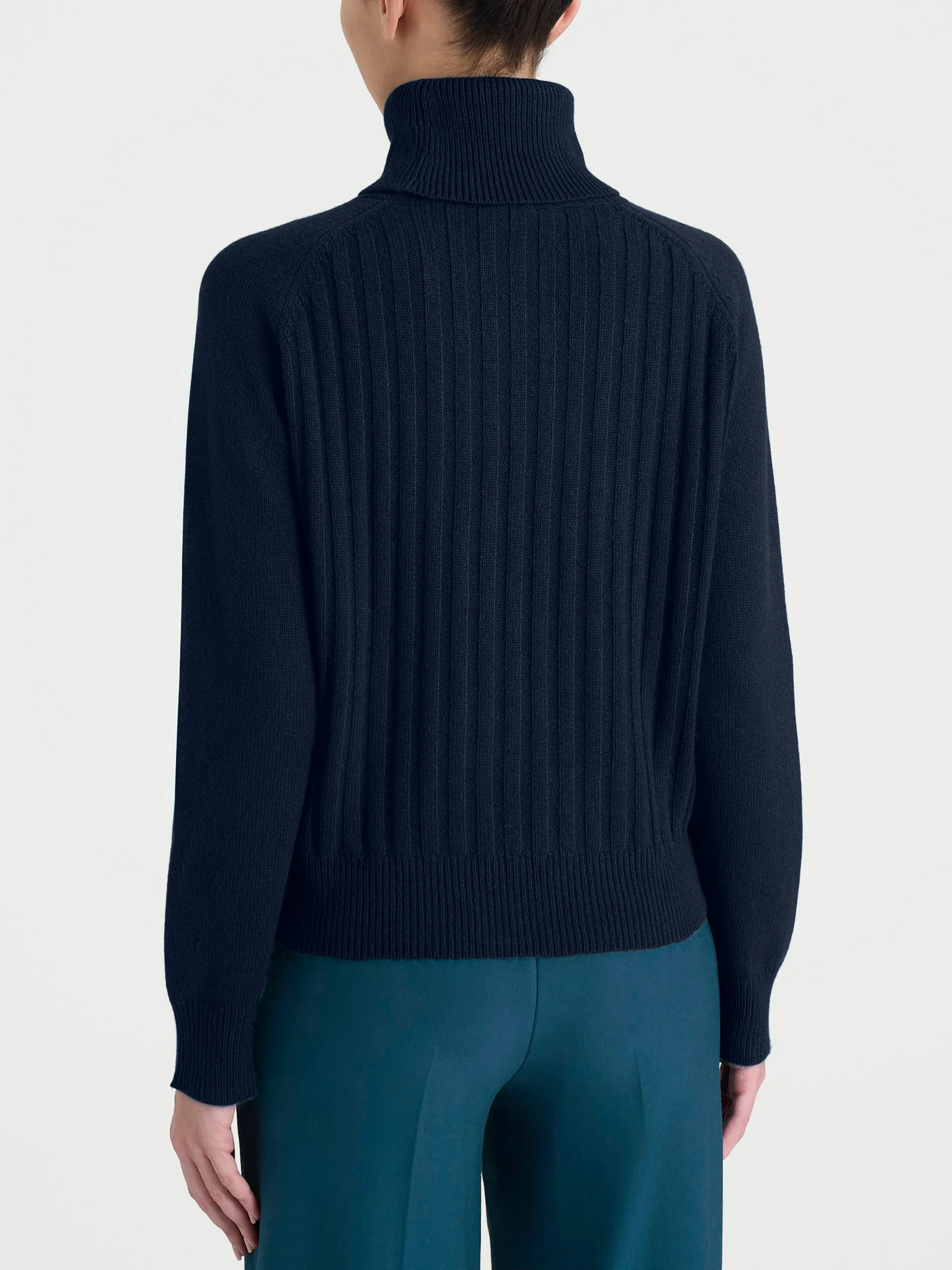 Dolcevita con coste in Natural Soft  - Bleu - Image 2