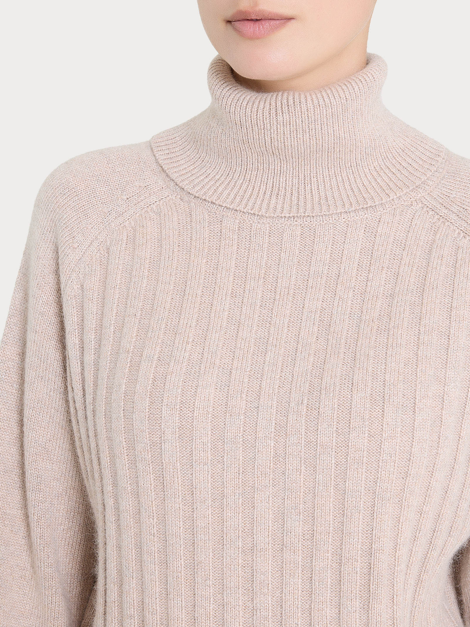 Dolcevita con coste in Natural Soft - Zenzero Mel. - Image 3