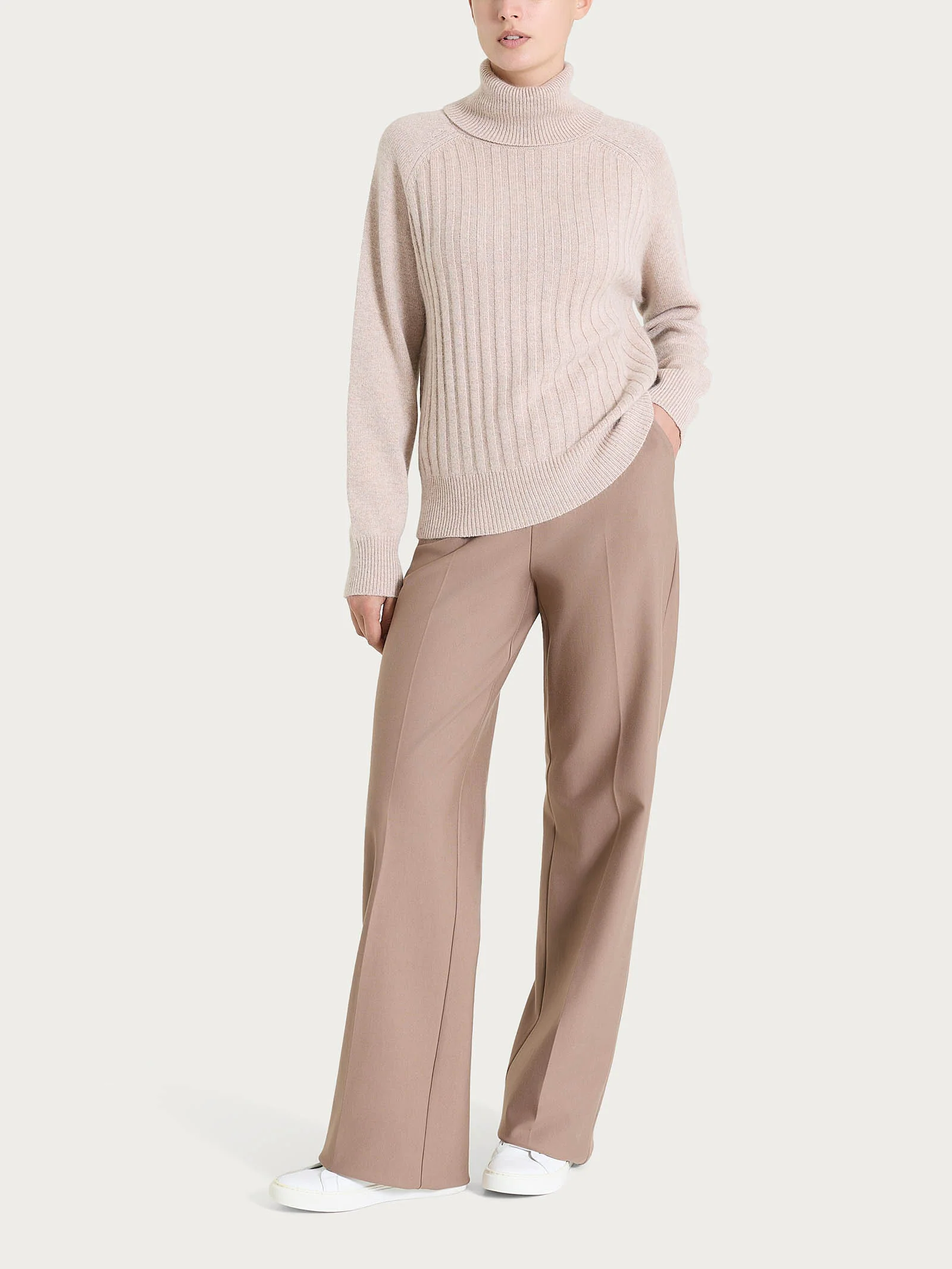 Dolcevita con coste in Natural Soft - Zenzero Mel. - Image 4