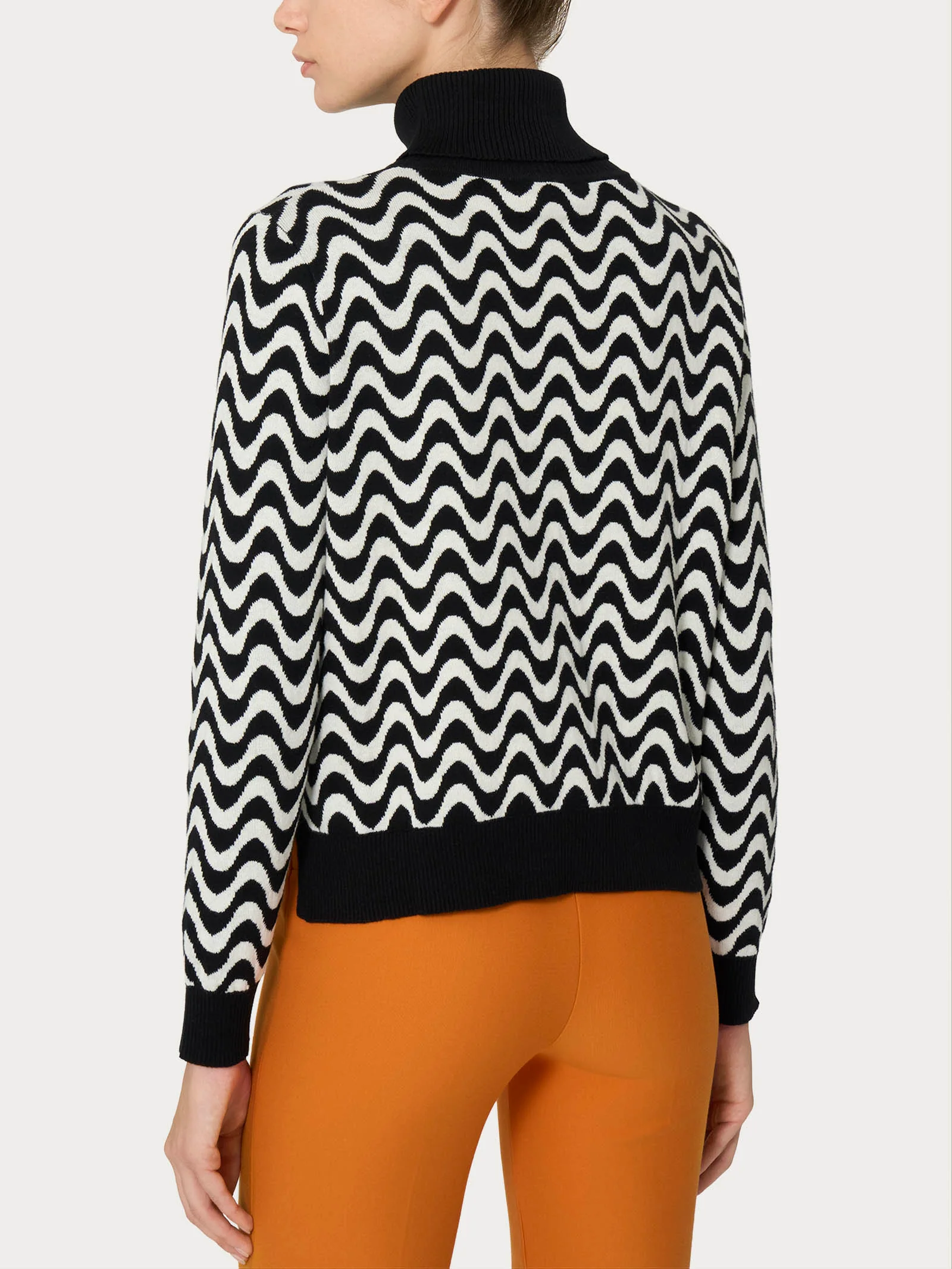 Dolcevita corto in filato Winter Cotton - Fant.Nero - Image 2