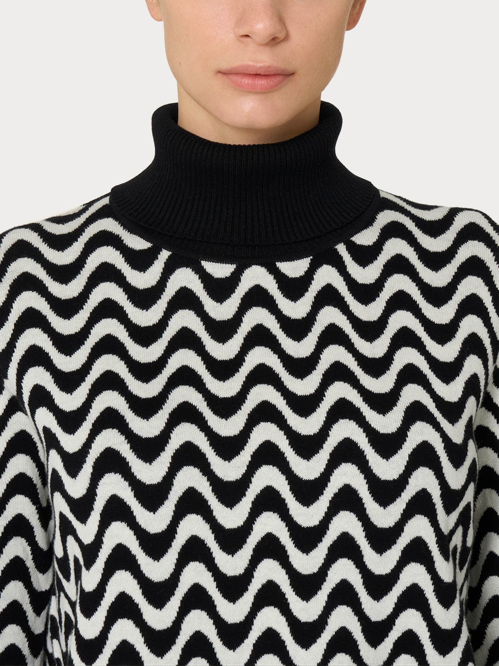 Dolcevita corto in filato Winter Cotton - Fant.Nero - Image 3
