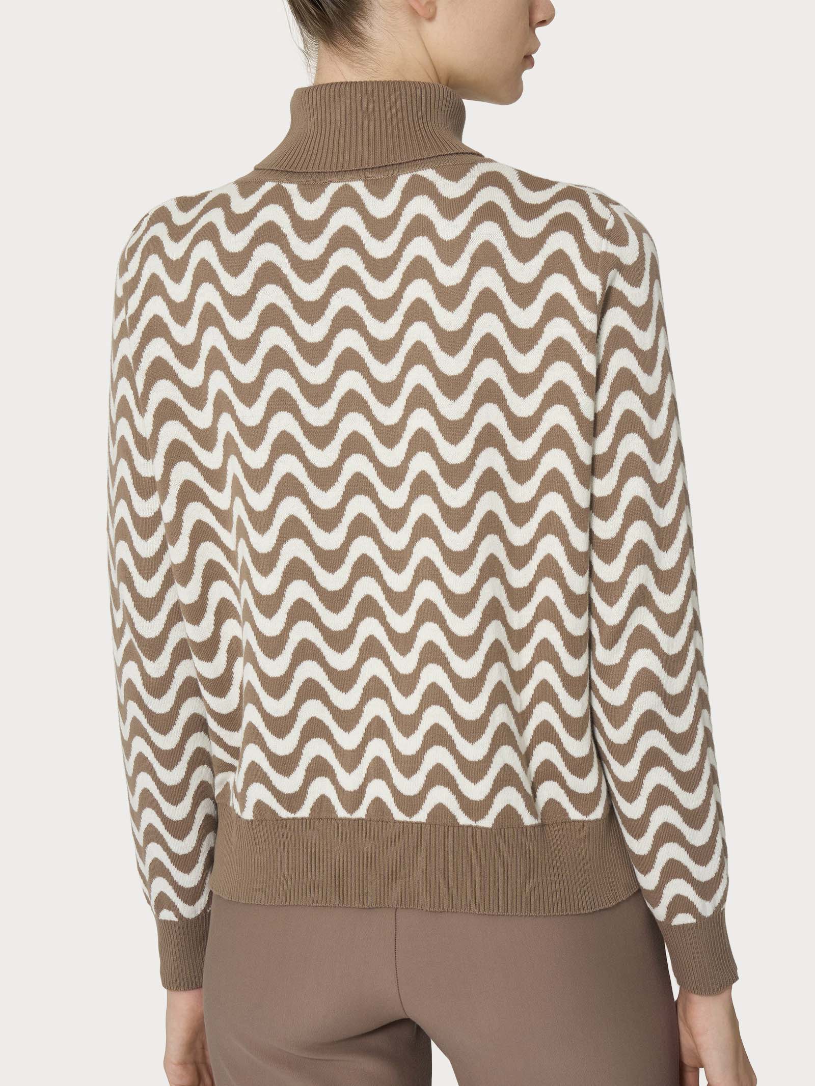 Dolcevita corto in filato Winter Cotton - FANT.PINE BARK - Image 2