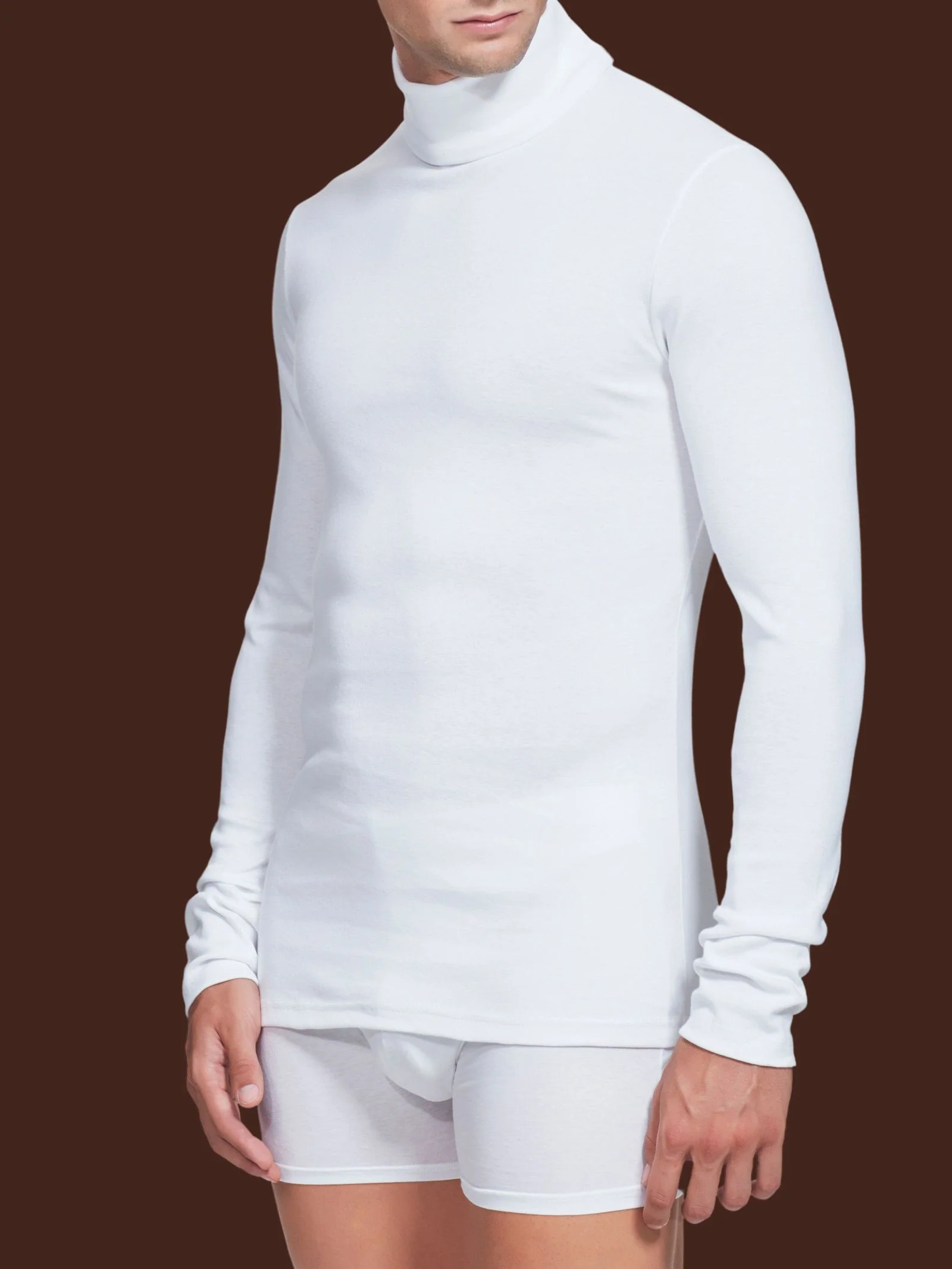 Dolcevita in caldo cotone - Bianco - Image 2