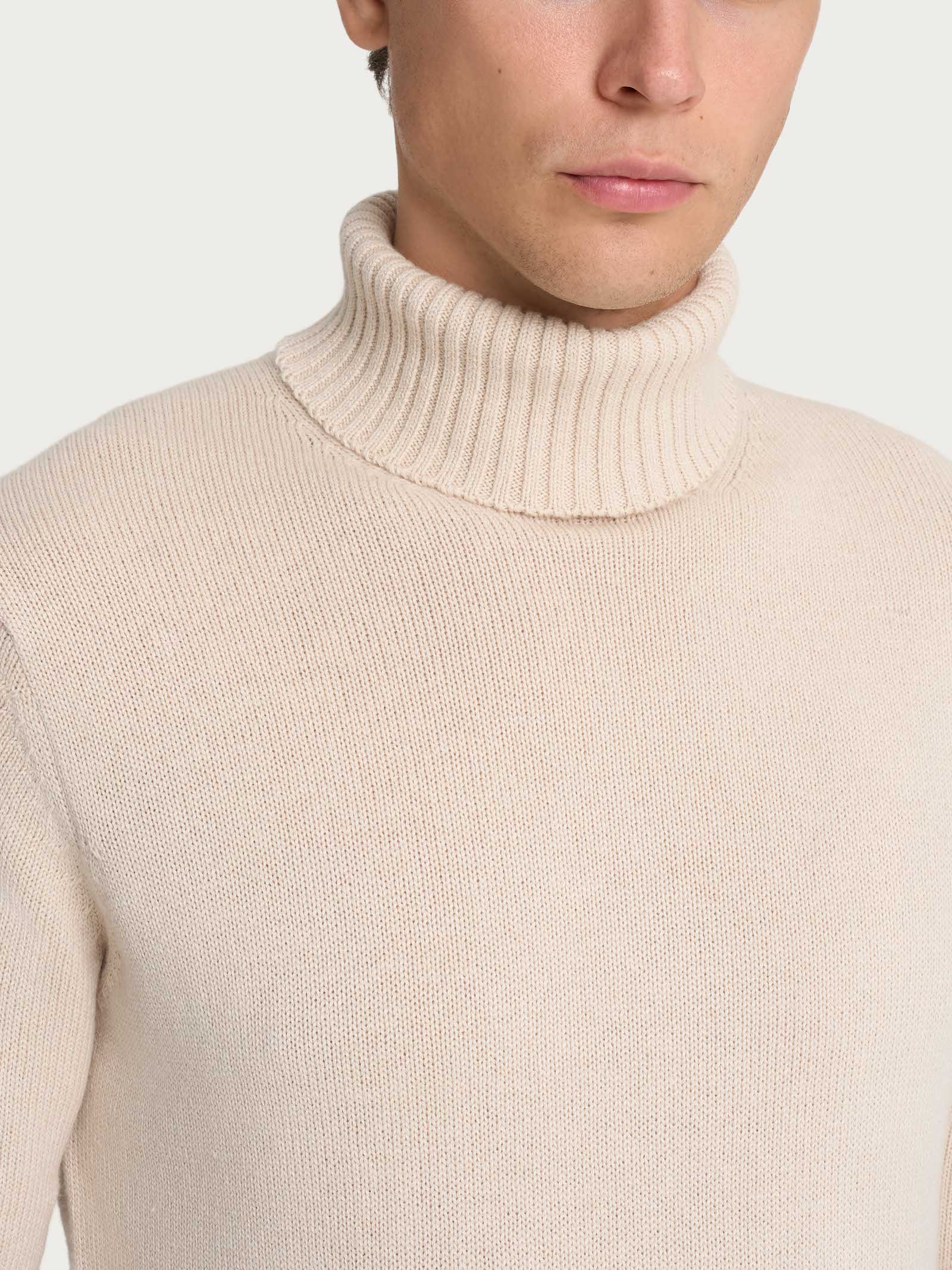 Dolcevita in filato Nice Wool - Champignon - Image 3