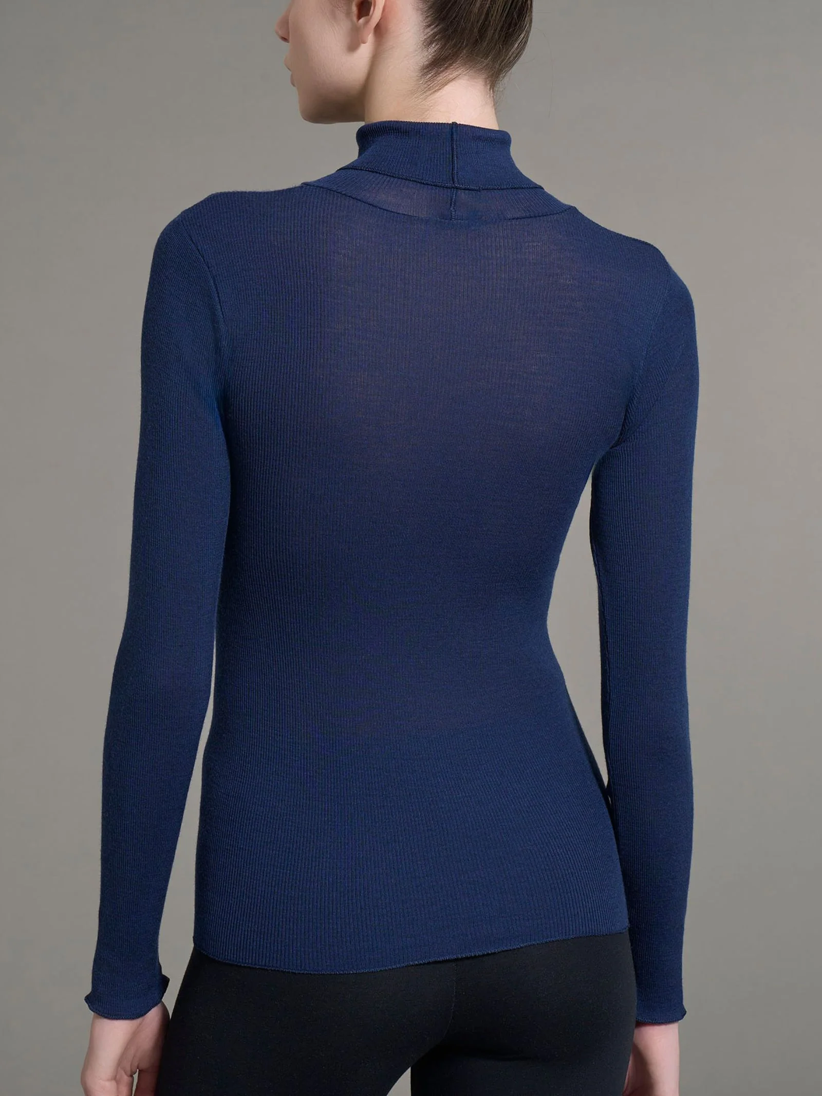 Dolcevita in Lana Seta - Bleu - Image 2