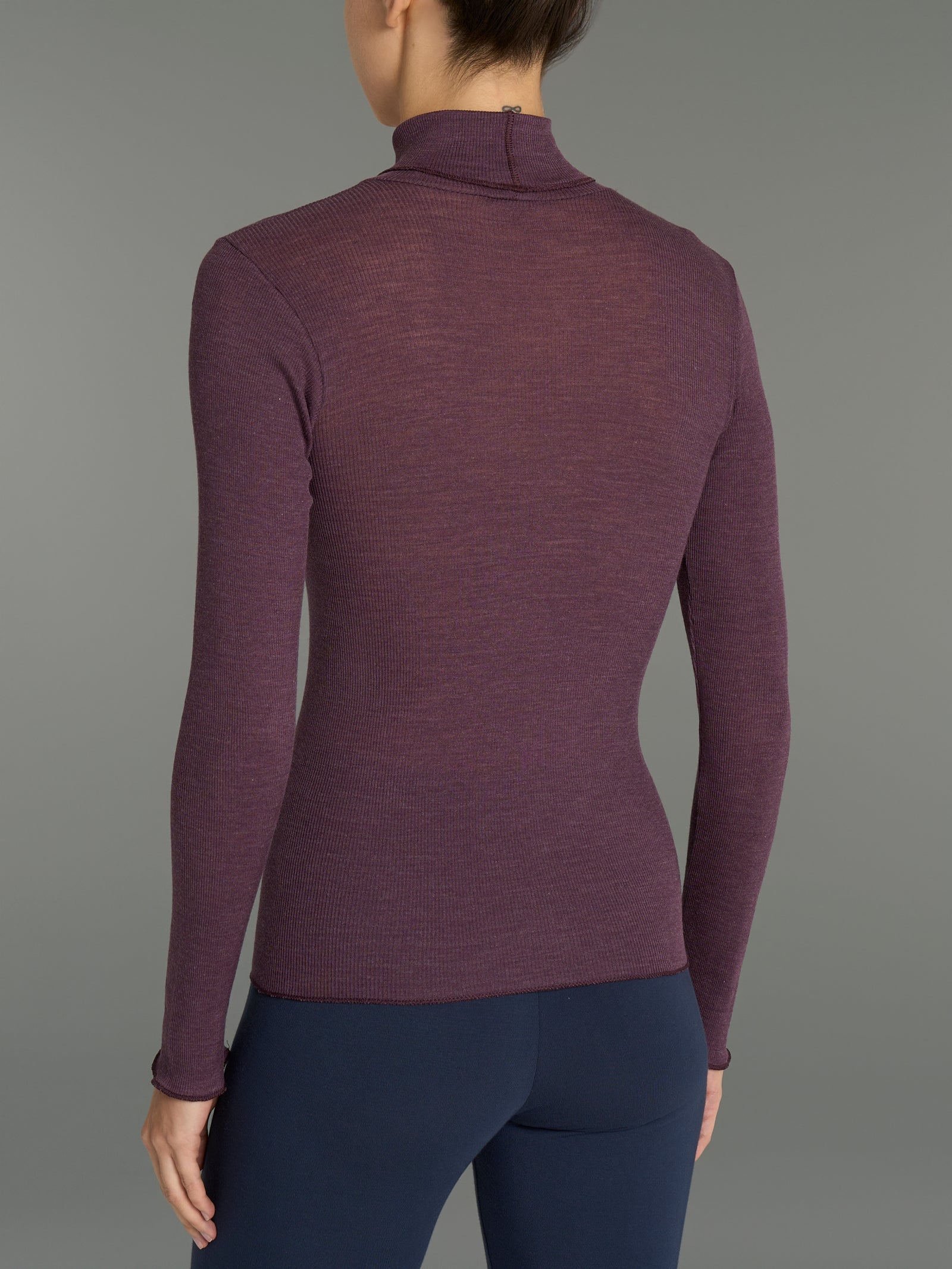 Dolcevita in Lana Seta - Plum Perfect Mel. - Image 2
