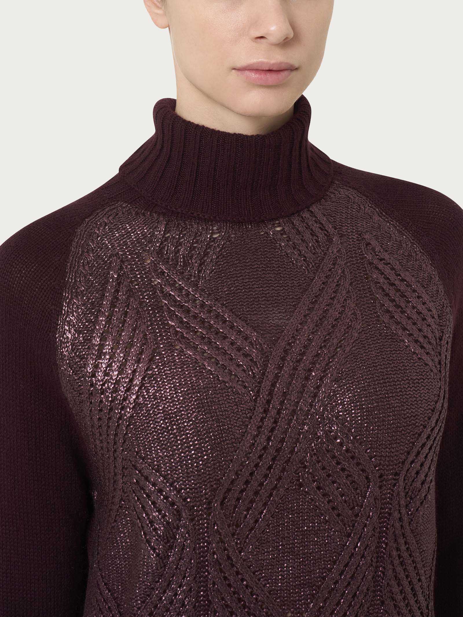 Dolcevita in misto angora - Plum Perfect - Image 3