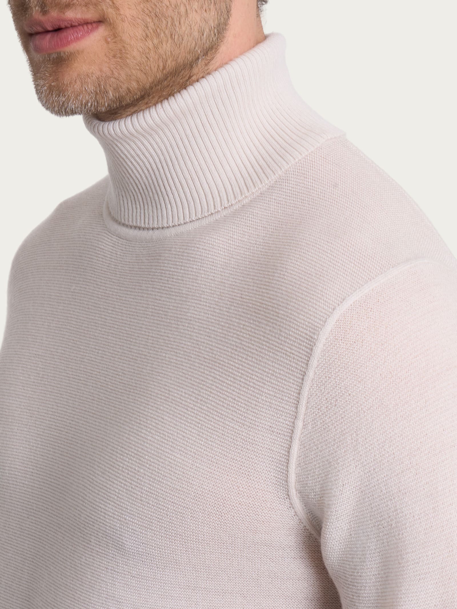 Dolcevita Punto Links in Merino Soft - Champignon - Image 3