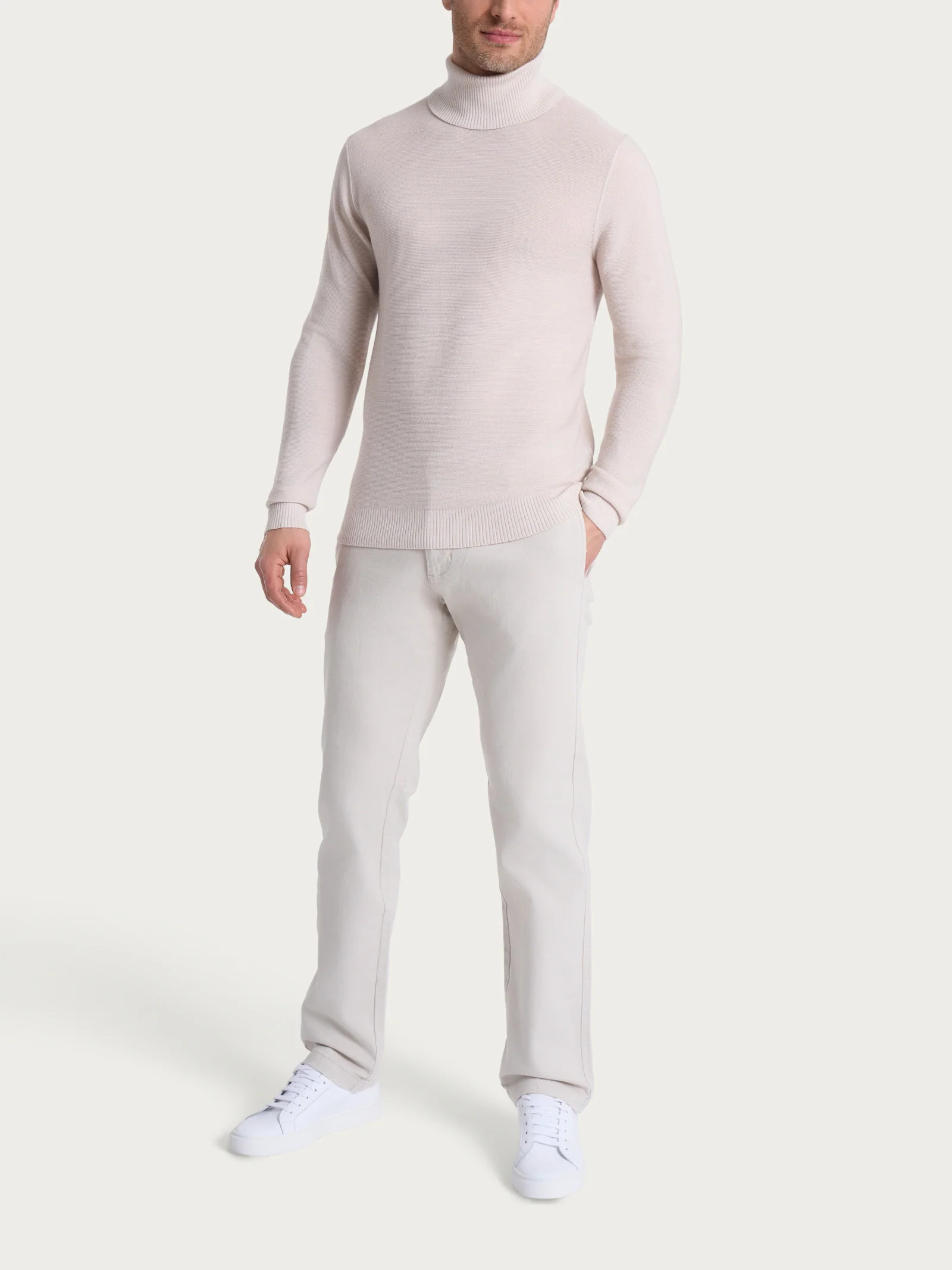 Dolcevita Punto Links in Merino Soft - Champignon - Image 4