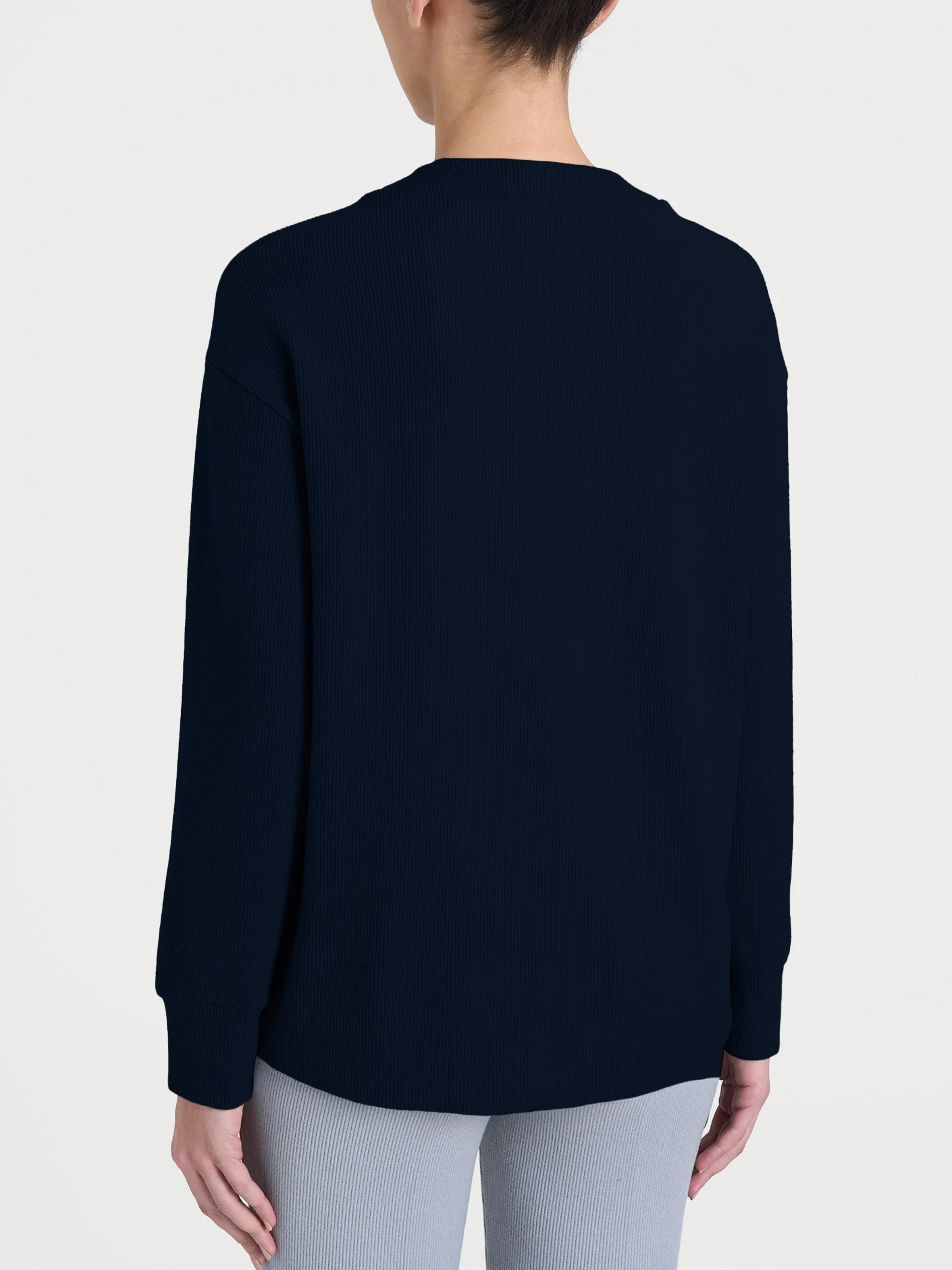 Felpa girocollo in Velvet  - Bleu - Image 2