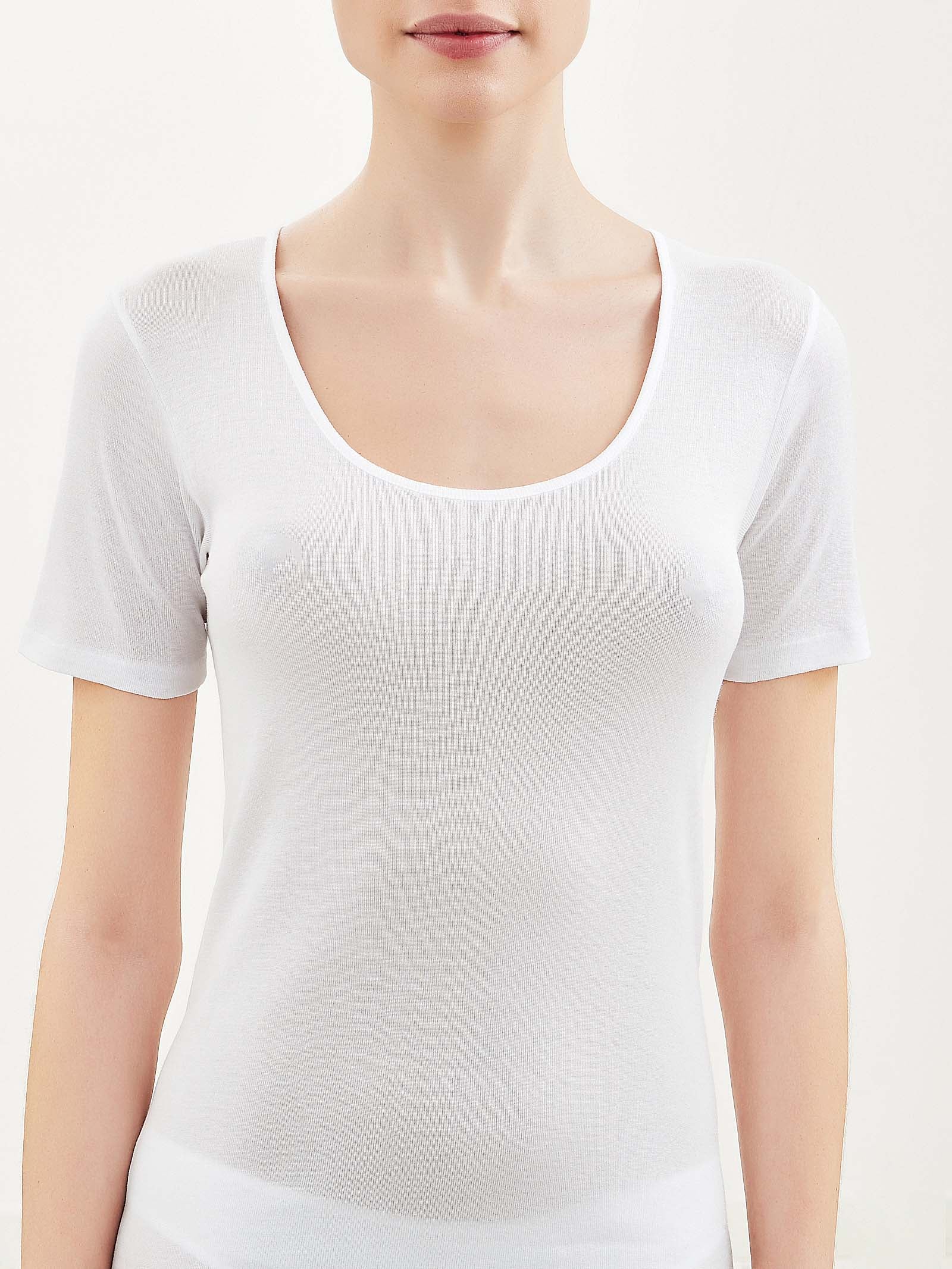 Filo di Scozia - Maglietta in maglia unita di Filo di Scozia - Bianco - Image 4