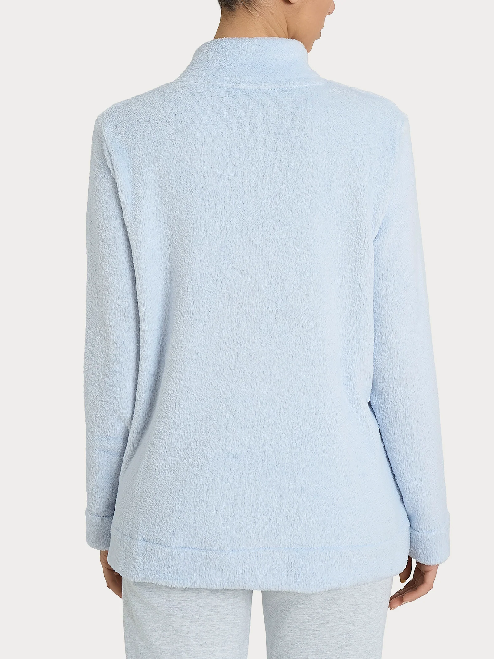 Giacca aperta in polar fleece - Xenon Blue - Image 2