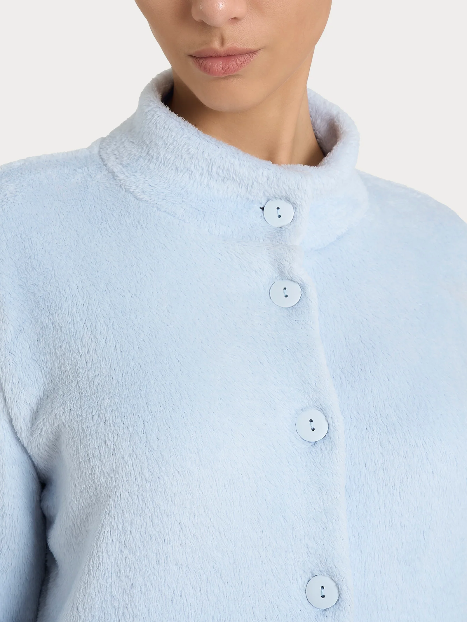 Giacca aperta in polar fleece - Xenon Blue - Image 3
