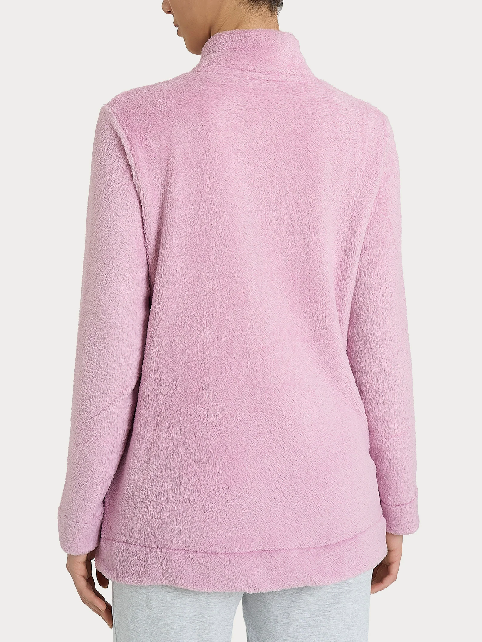 Giacca aperta in polar fleece - Mauve Mist - Image 2