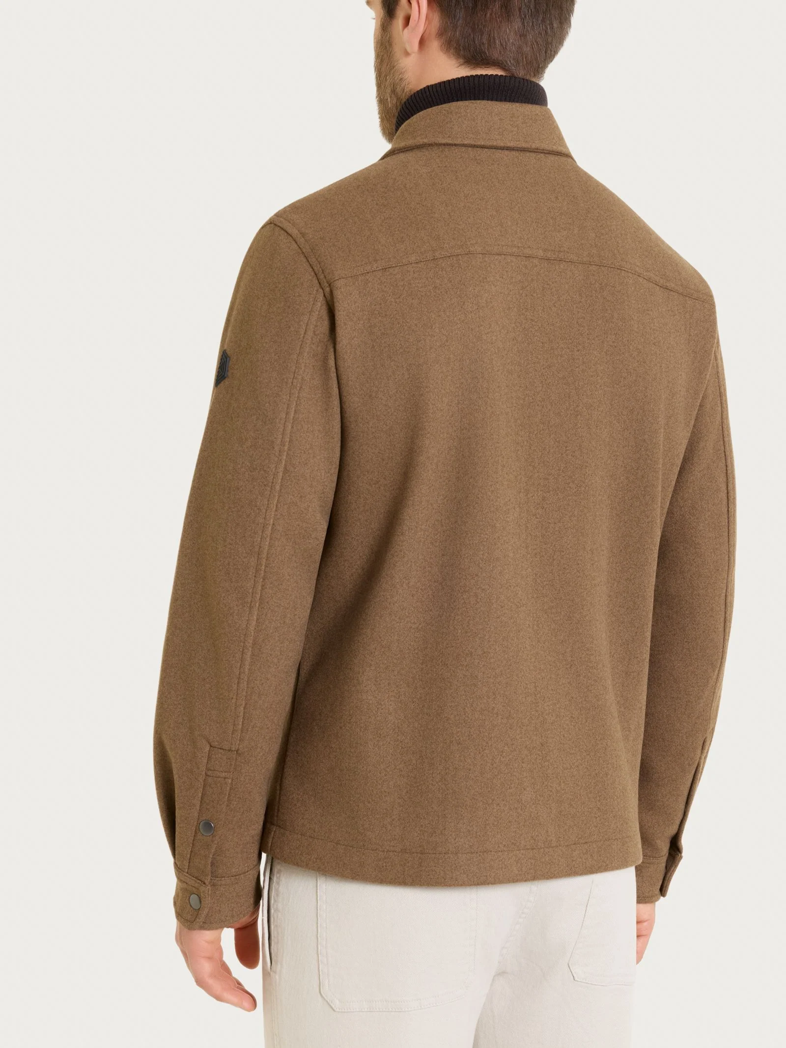 Giacca con collo camicia in Vegan Wool - Castoro Mel. - Image 2