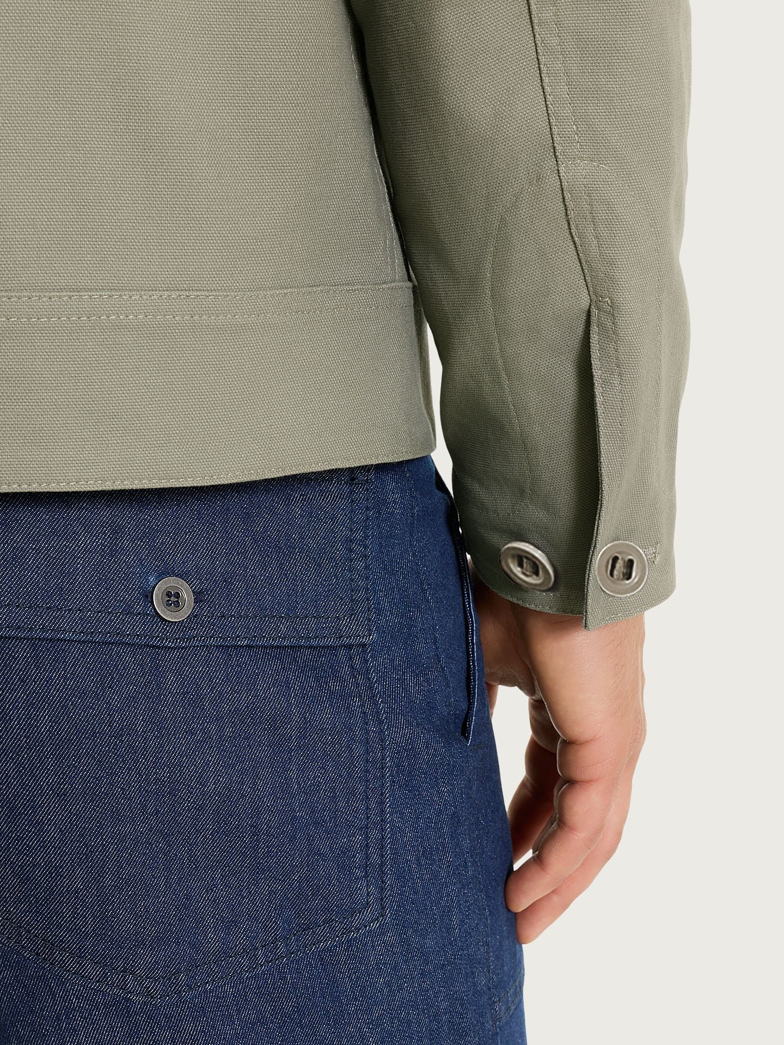 Giacca con zip in Canvas Stretch - Seagrass - Image 5