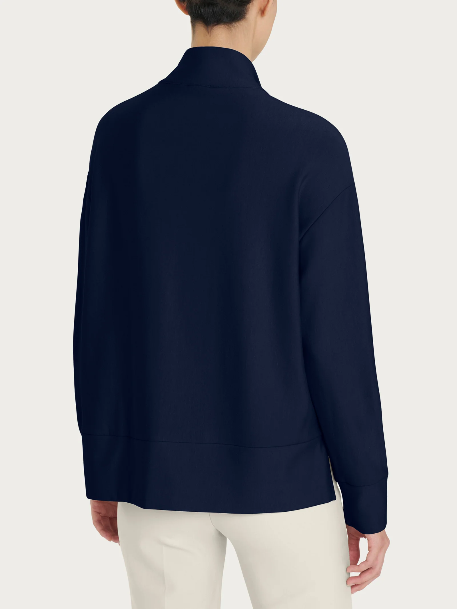 Giacca con zip in Eco techno Fleece - Bleu - Image 2