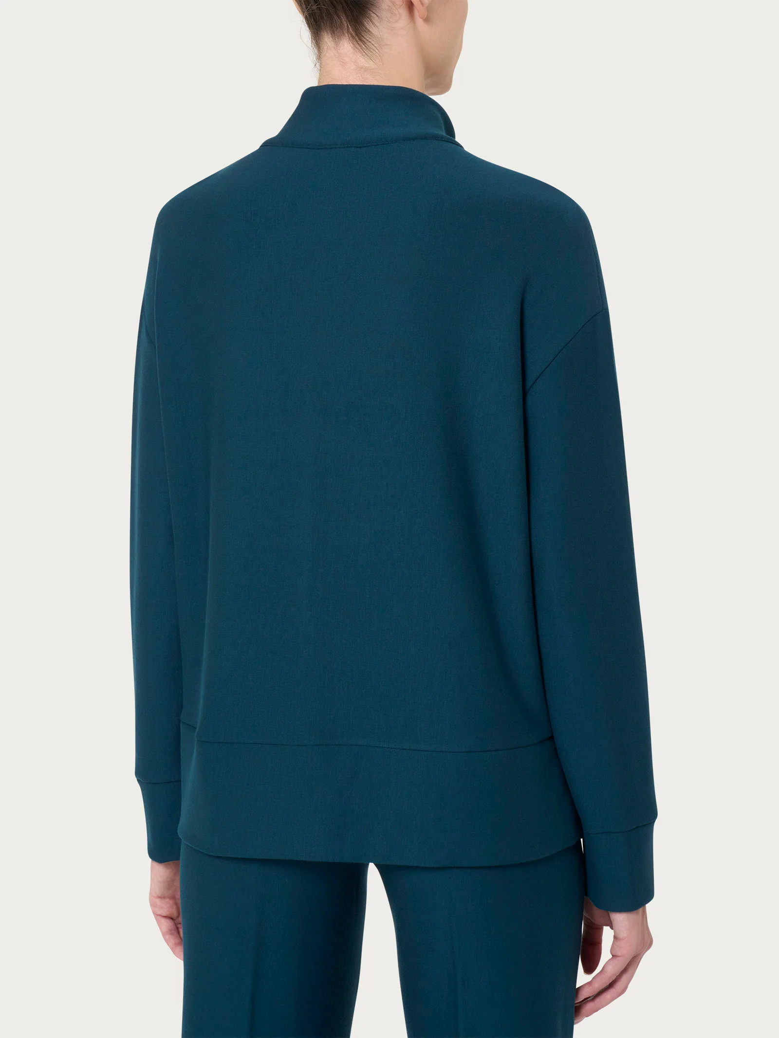 Giacca con zip in Eco techno Fleece - Reflecting Pond - Image 2